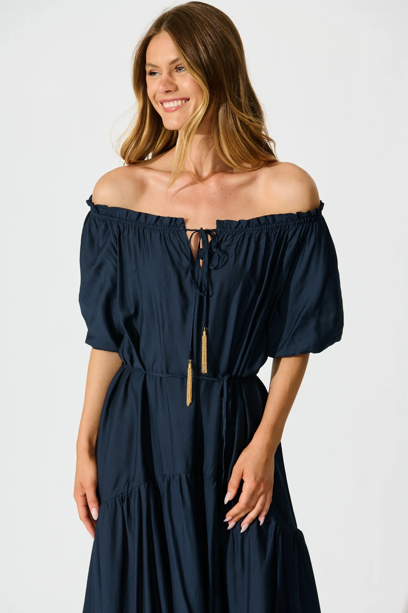 Elliya Maxi Dress In Navy - Image 2