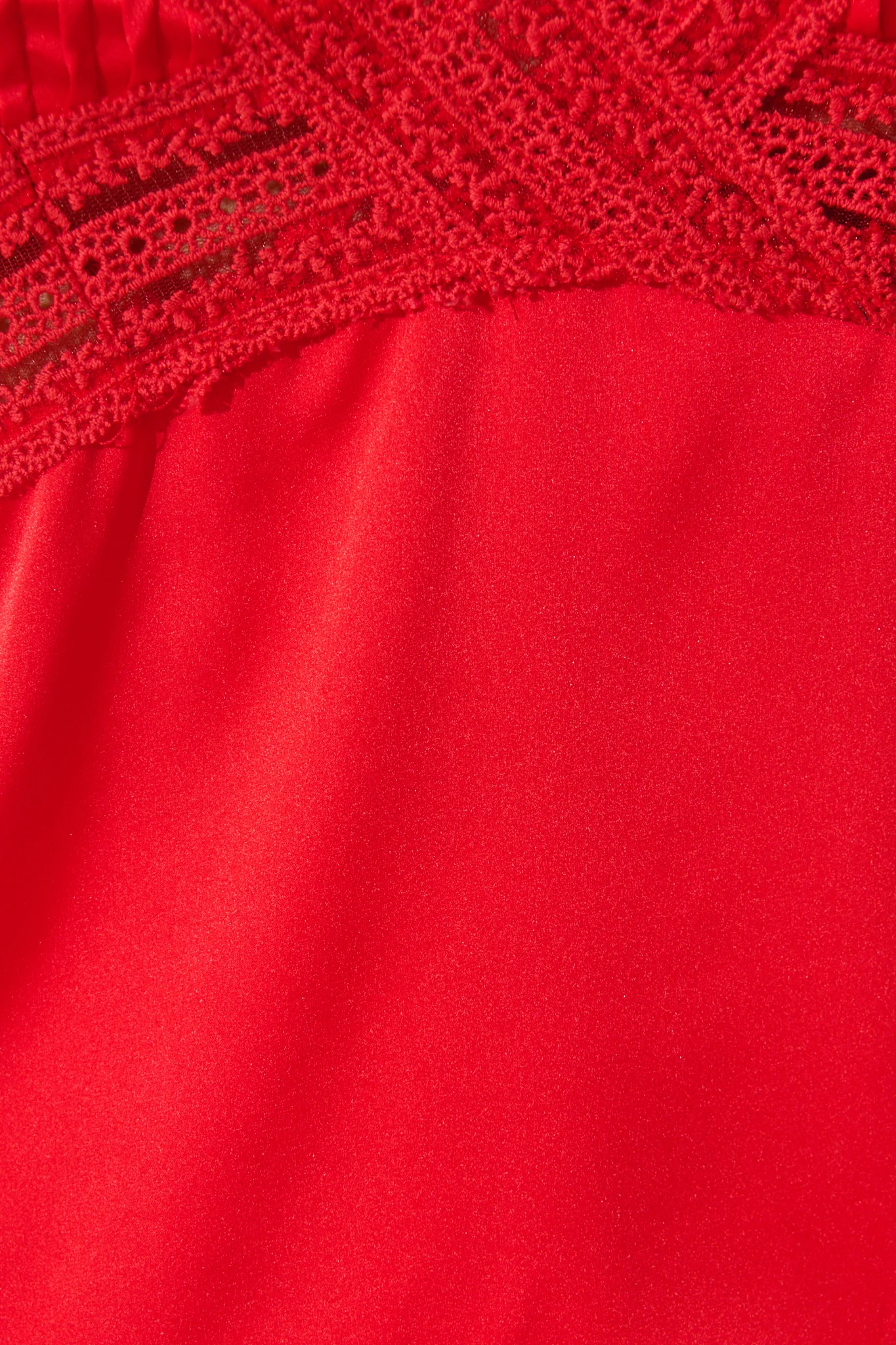 Esta Lace Cami Top in Red Satin - Image 6