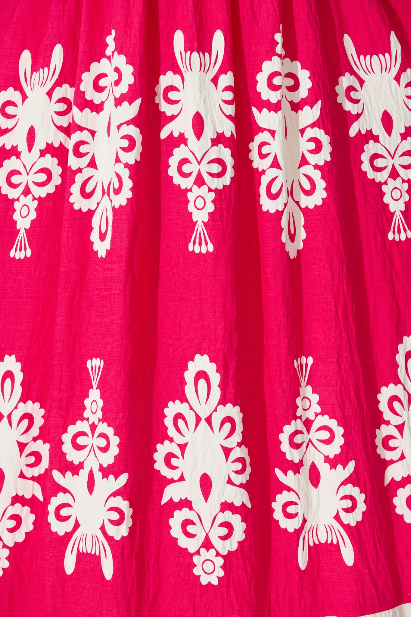 Evanston Maxi Dress in Hot Pink with White Print - Image 6