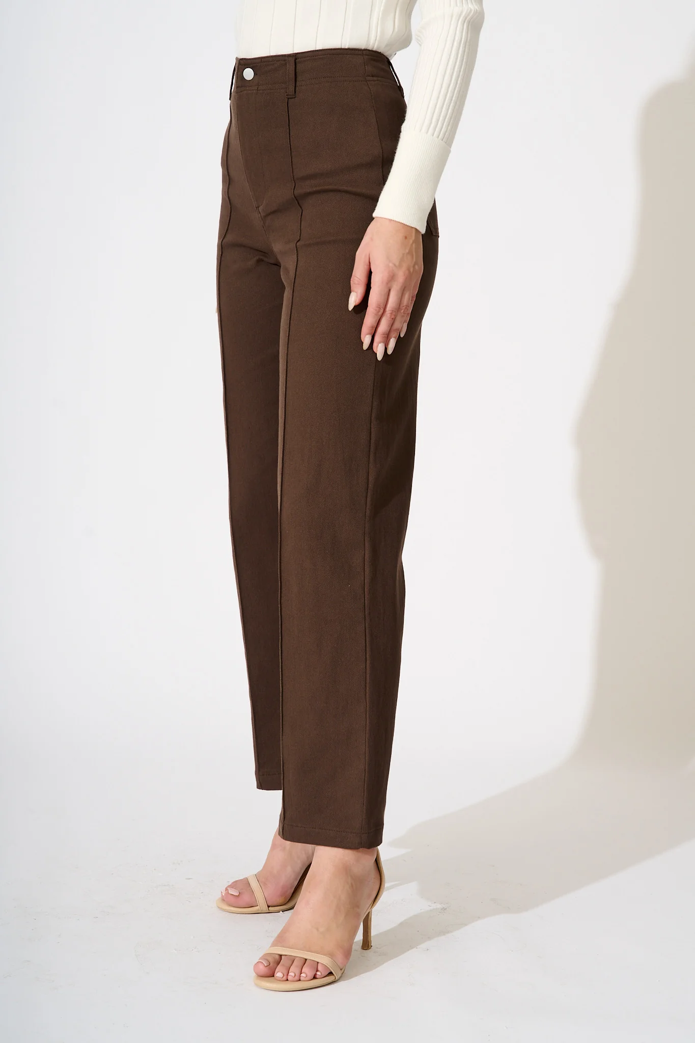 Ezra Jean in Chocolate Cotton Blend - Image 2