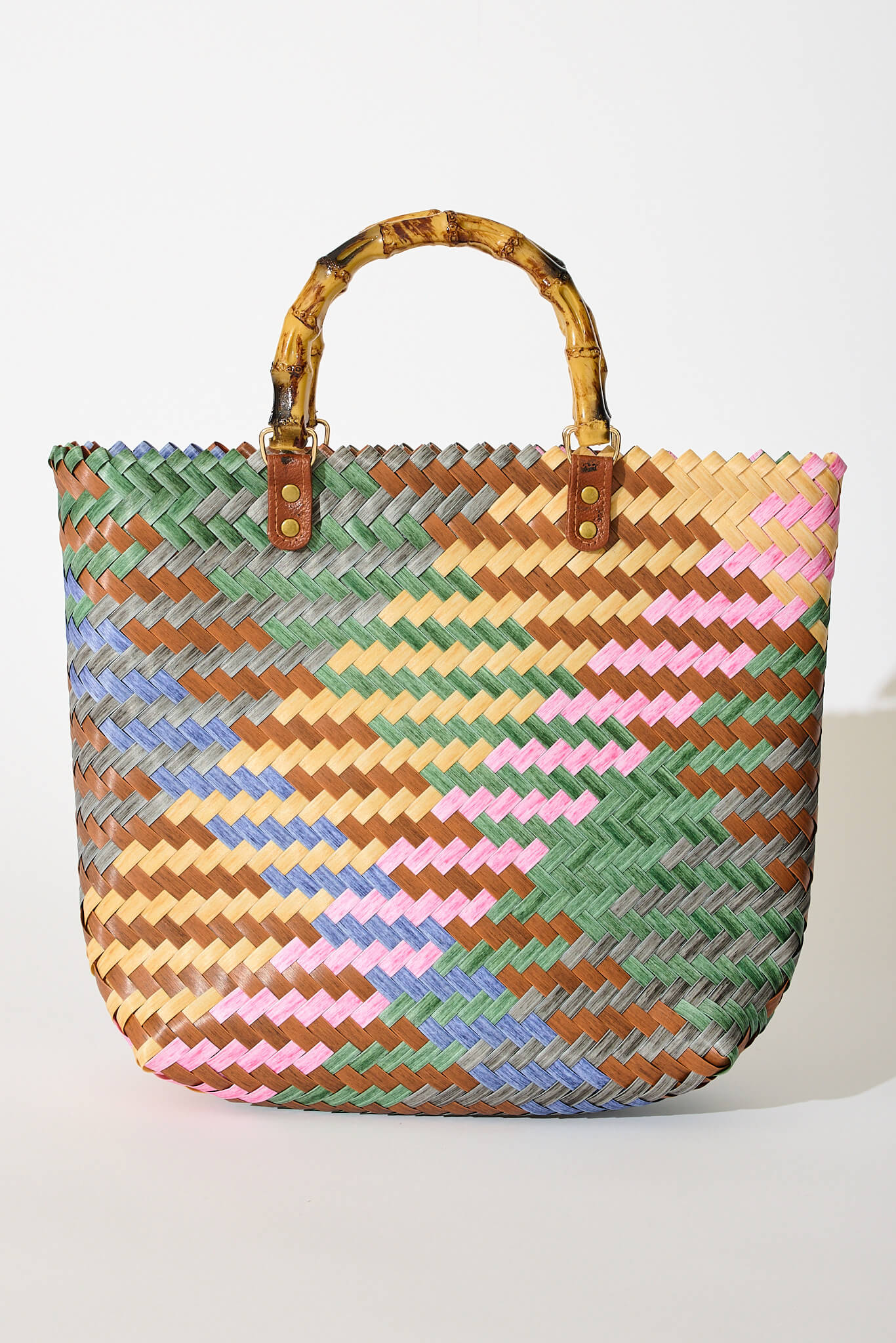 Fiesta Tote Bag In Multi Rattan