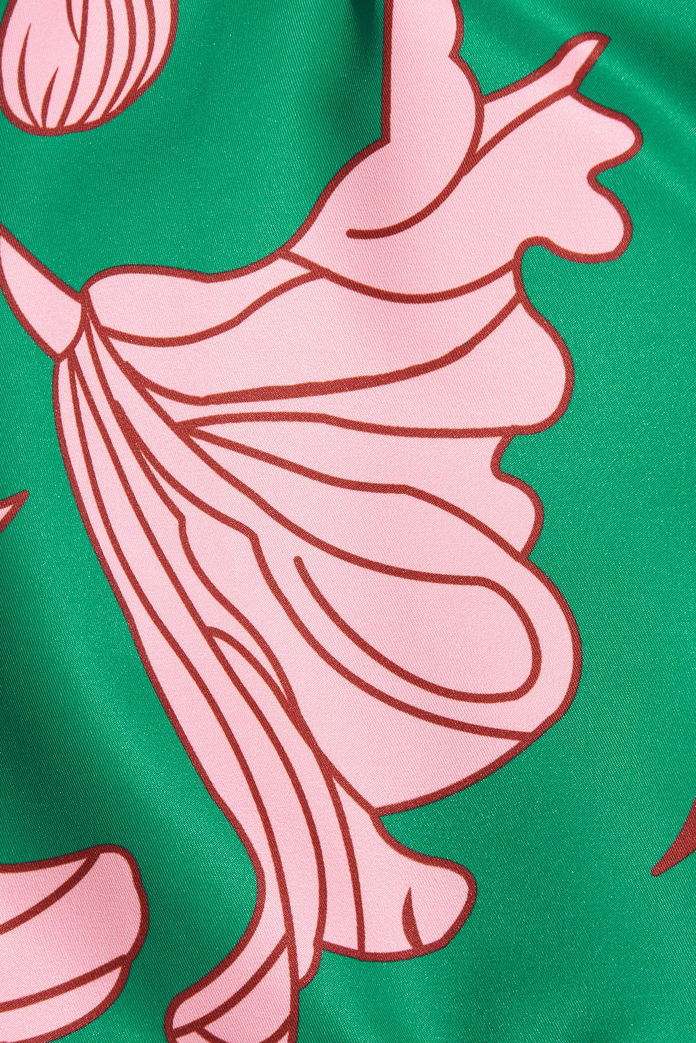 Fione Shirt Dress In Green With Pink Floral - Image 7