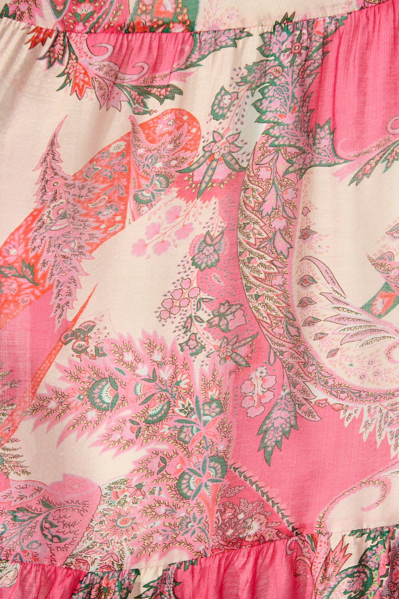 Flamenco Rose Midi Dress in Pink with Boho Print - Image 6