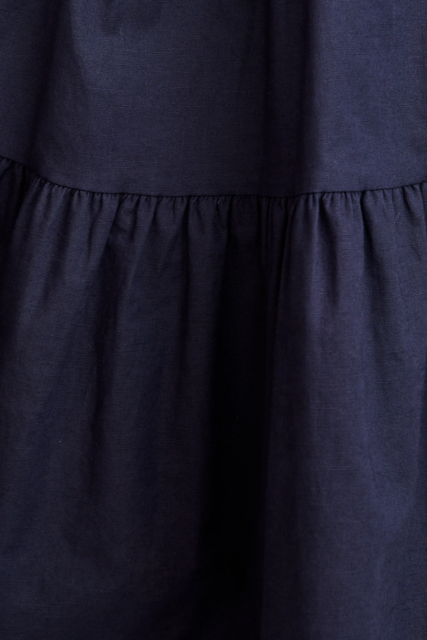 Floating Free Smock Dress in Navy Cotton Linen - Image 6