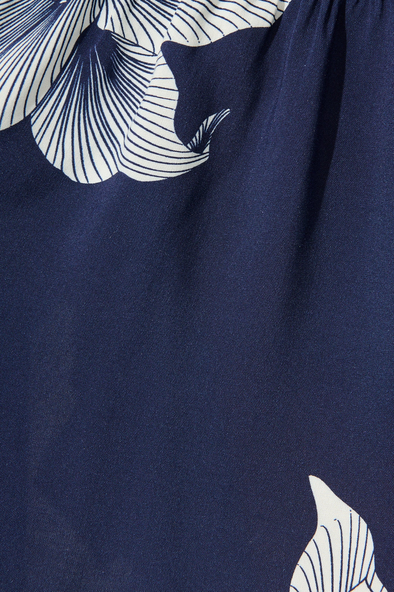 Flora Drift Dress in Navy with White Floral Print - Image 6