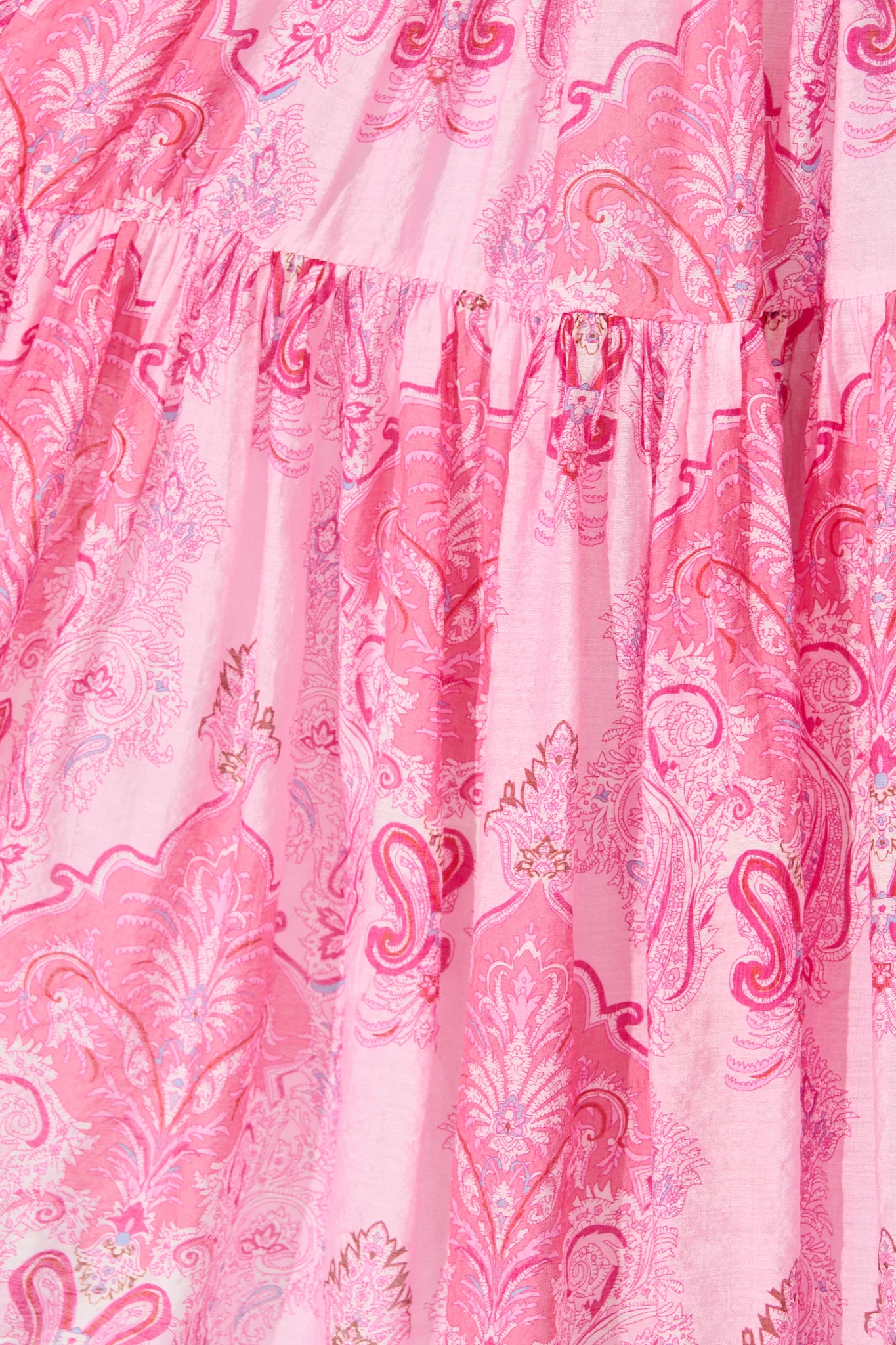 Flore Smock Dress in Pink Paisley Cotton Blend - Image 6
