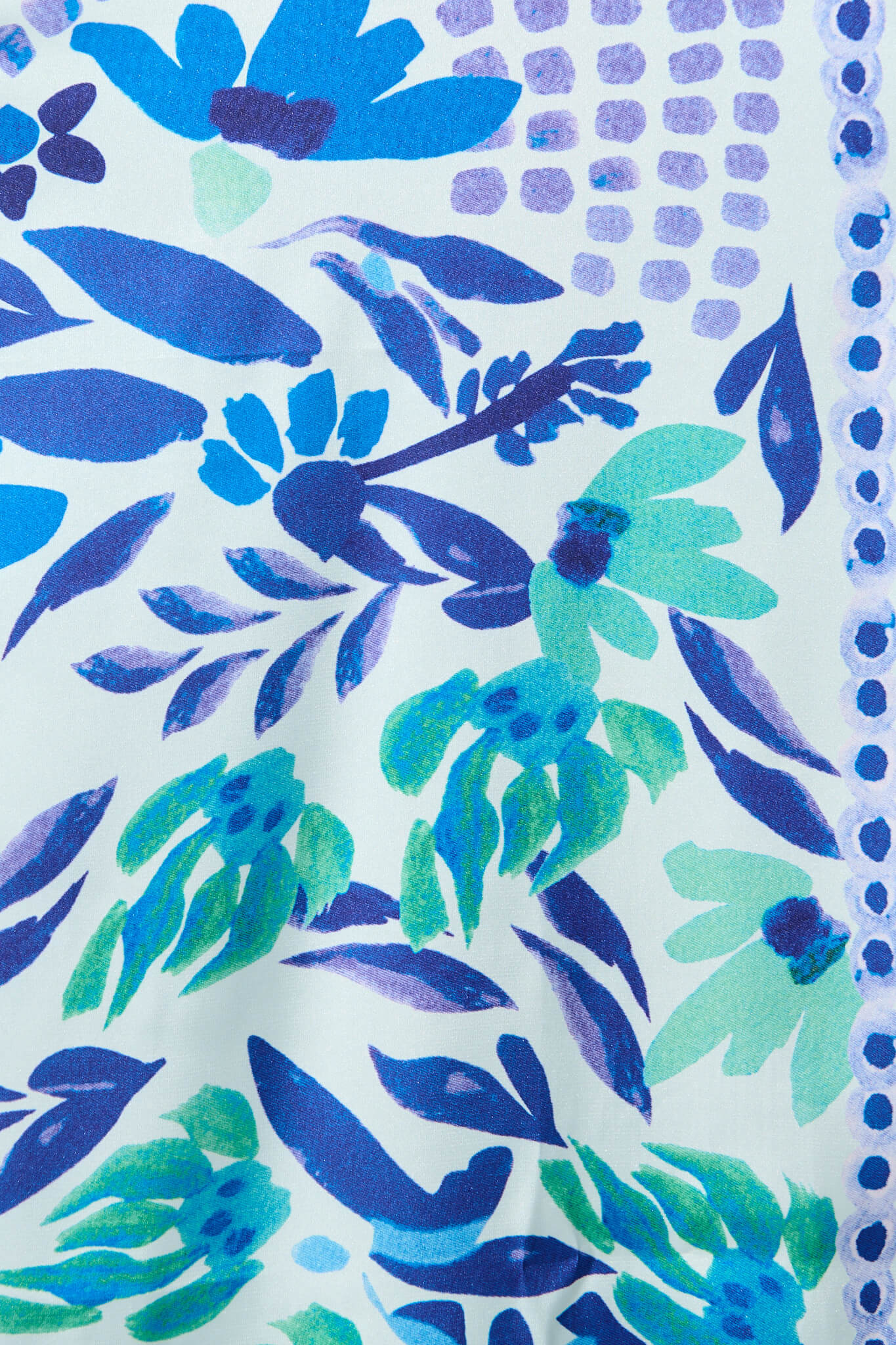 Gabriela Maxi Shirt Dress In Aqua with Blue Print Satin - Image 6