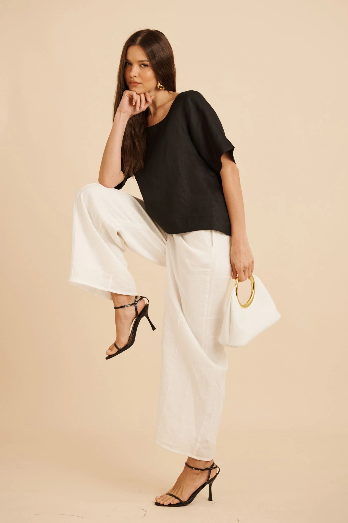 Halara Pant in White Linen - Image 7