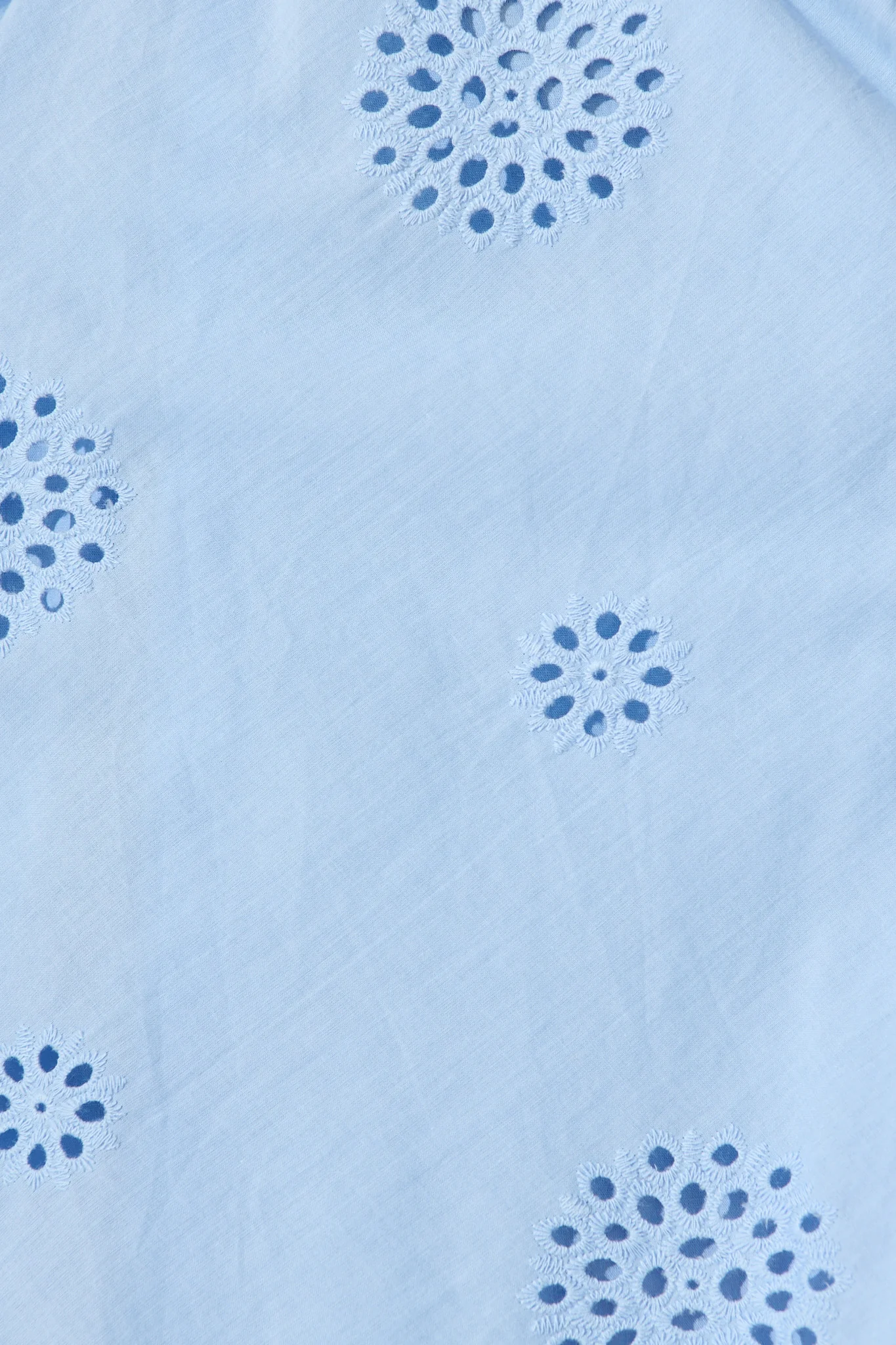 Harlie Shirt Dress in Blue Broderie Cotton - Image 6