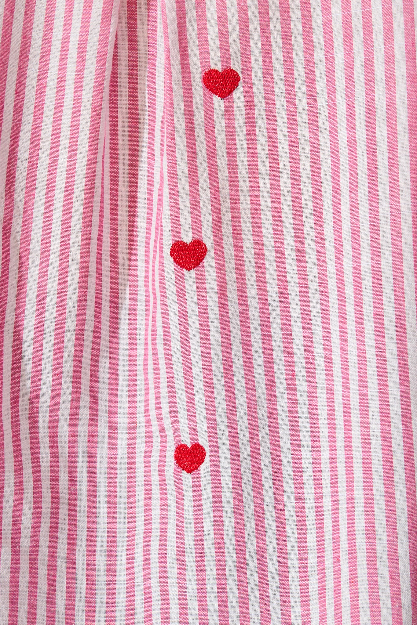 Hearts Desire Shirt in Pink Stripe and Heart Embroidered - Image 6