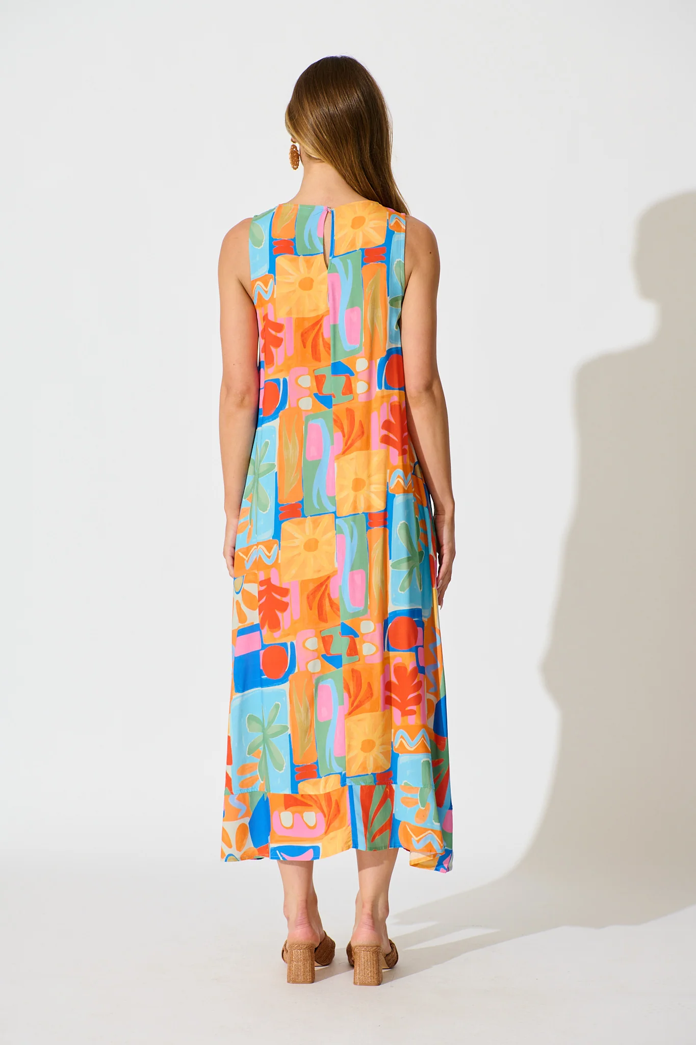 Heatwave Maxi Dress in Bright Multi Patchwork Print - Image 4