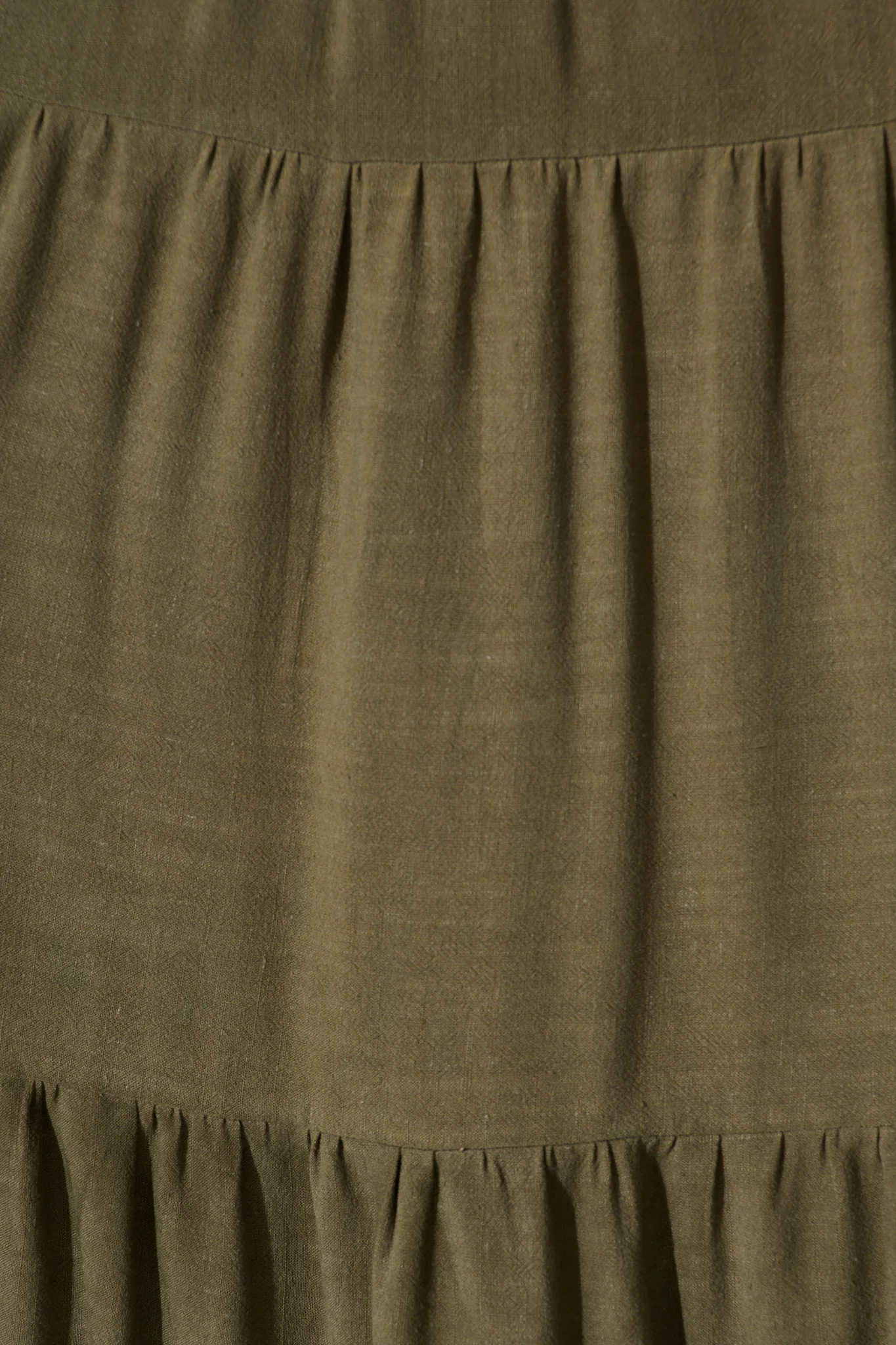 Heavenly Midi Sundress In Khaki Linen Blend - Image 6