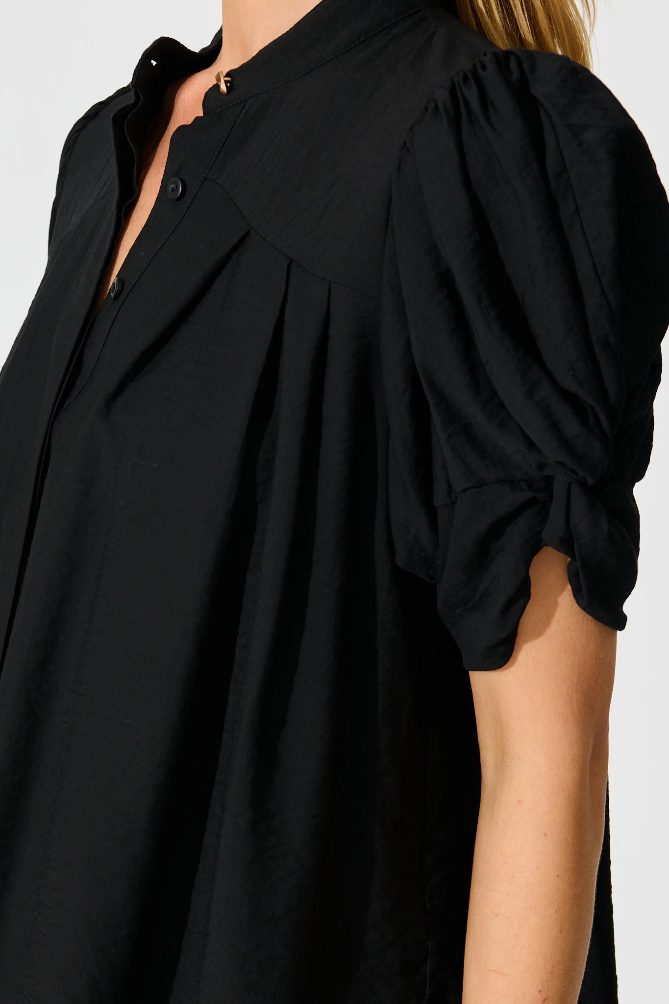 Helsi Top In Black Cotton Blend - Image 6