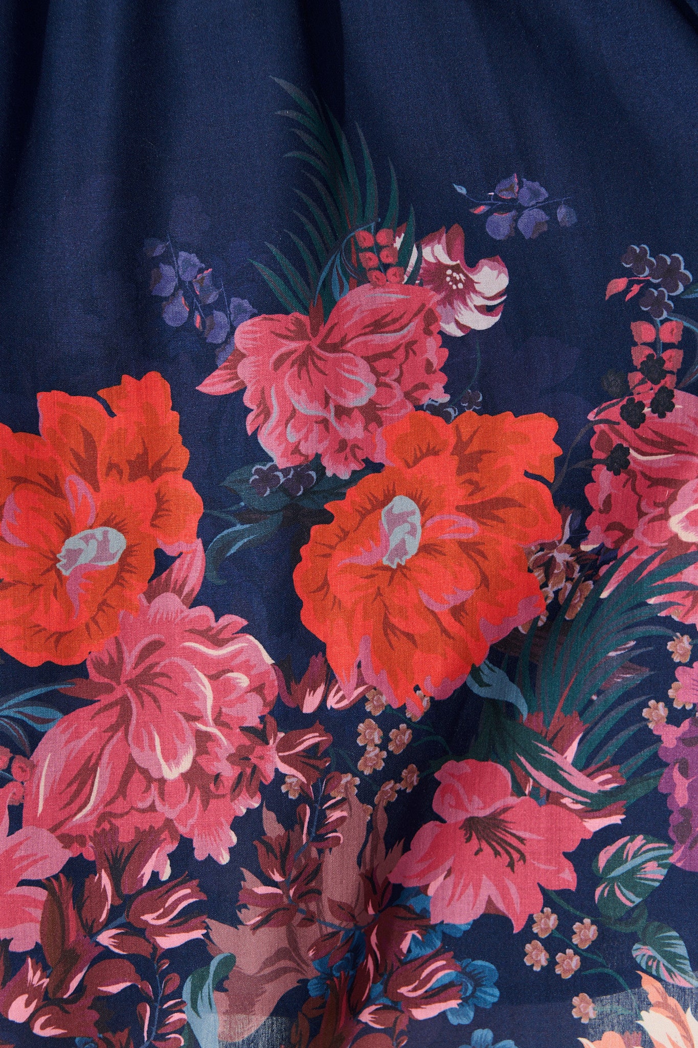 Horizon Bloom Dress in Navy Floral Cotton Blend - Image 6