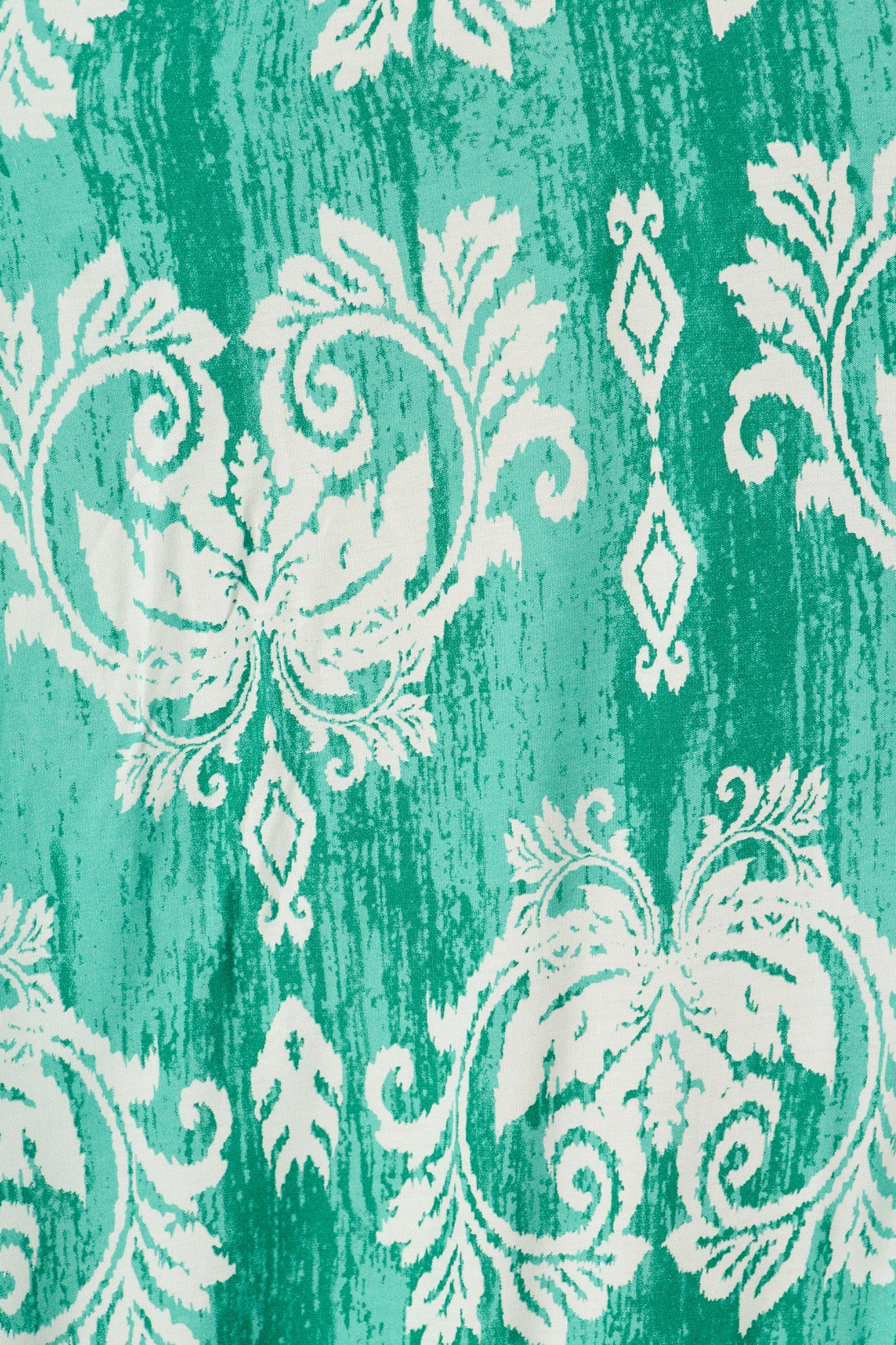Ilysssa Maxi Dress in Green with White Boho Print - Image 6