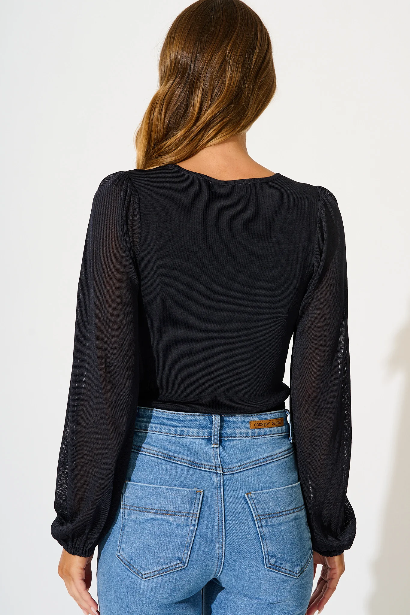 In Your Arms Knit Top in Black - Image 3