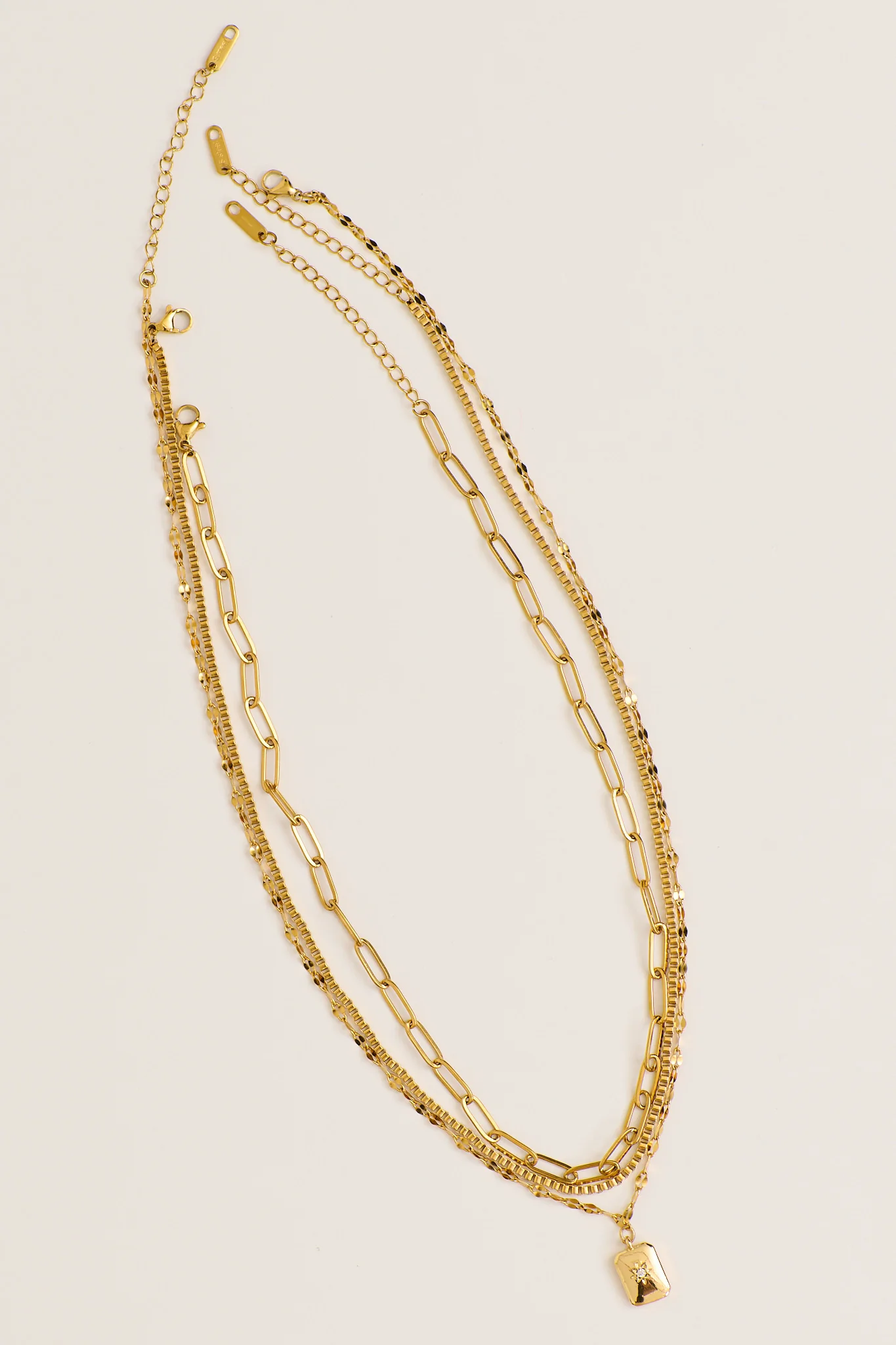 Isla Layered Chain Necklace in Gold