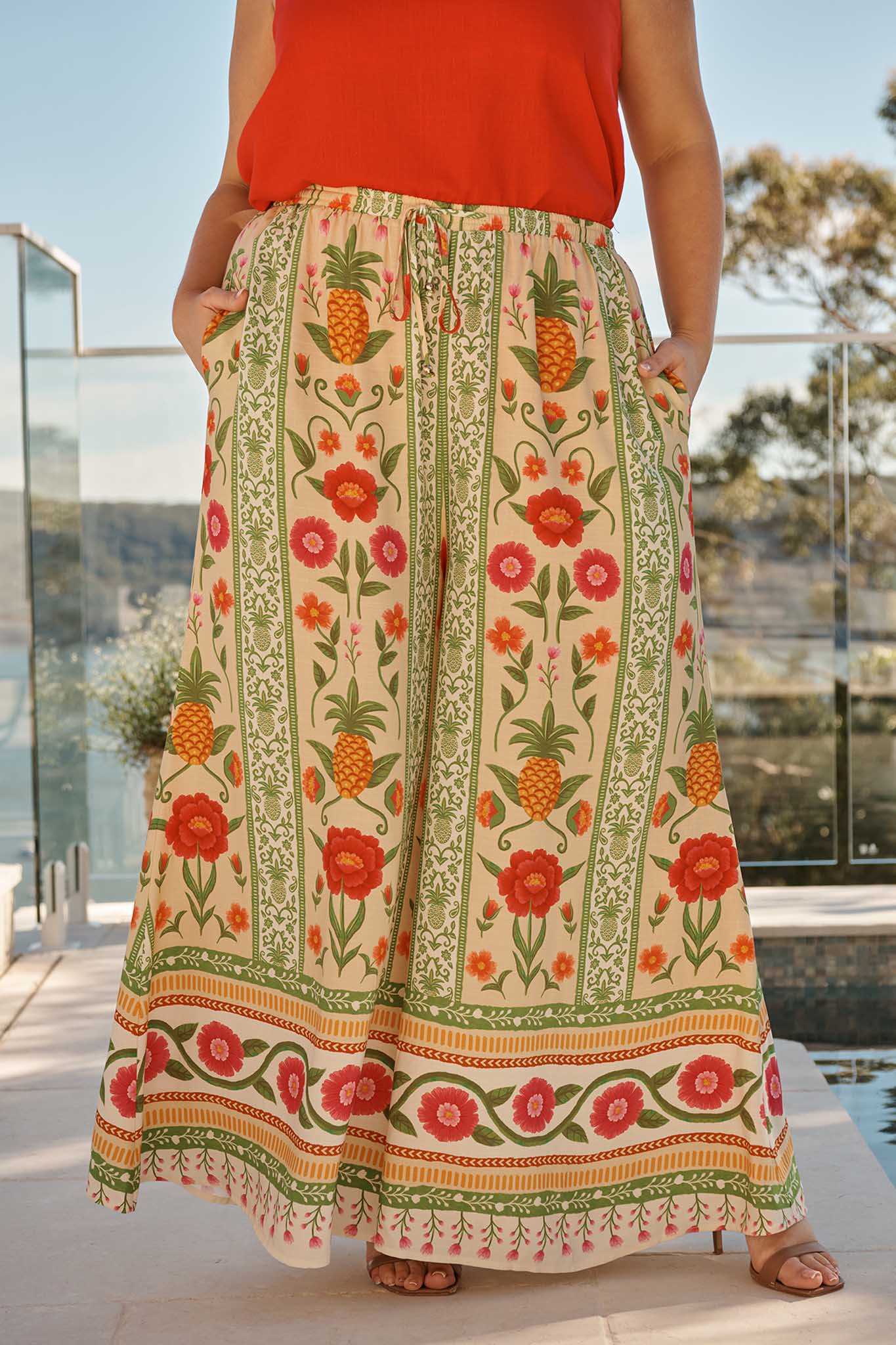 Isla Tropic Pant in Pineapple Print - Image 5