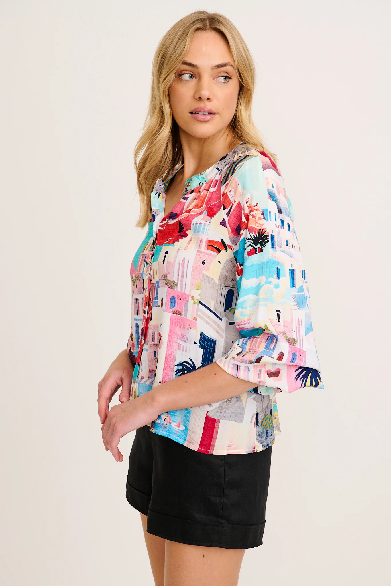 Island Whisperer Top in Multi Print - Image 2