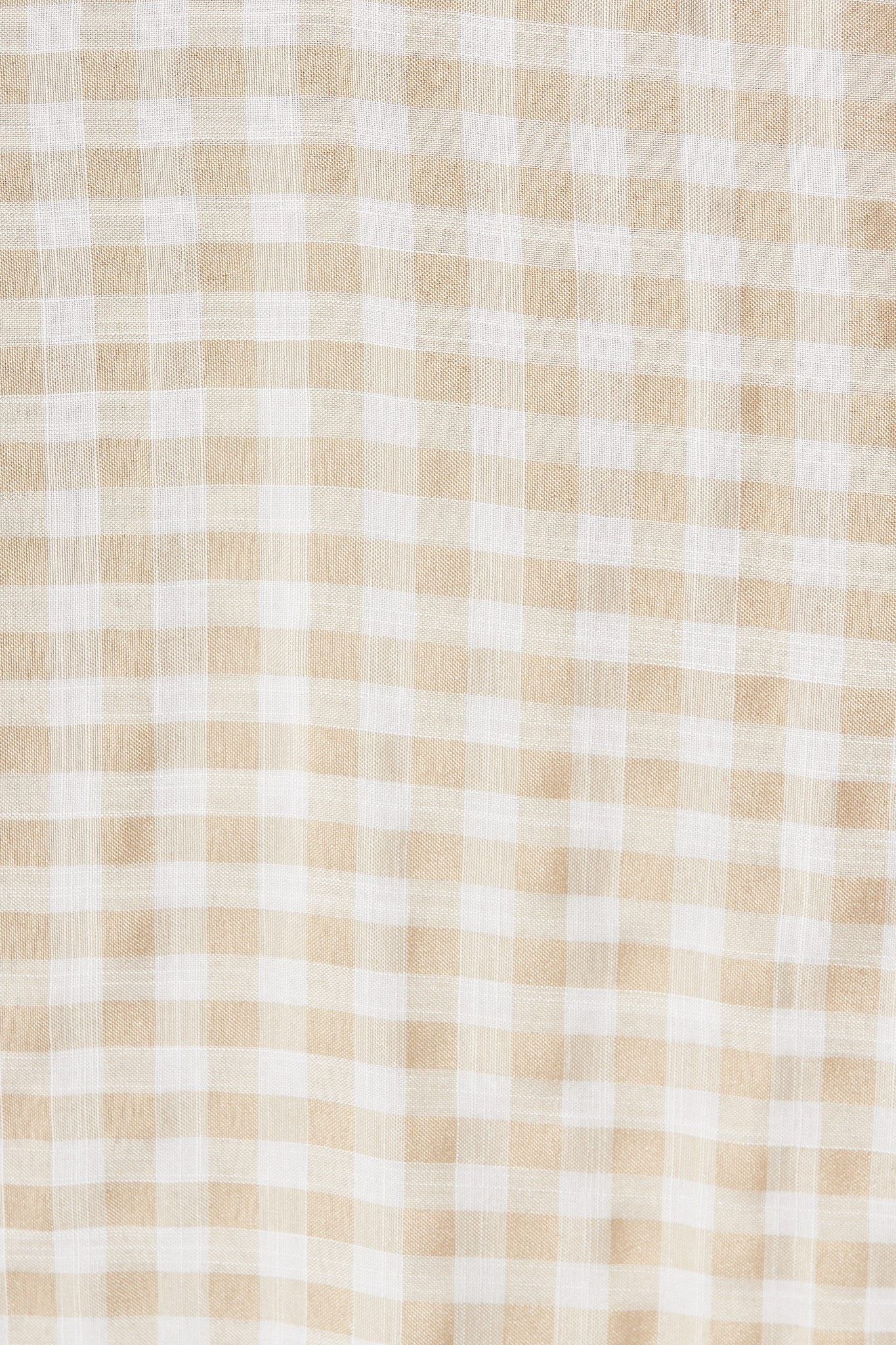 Jeannie Midi Dress In Beige Gingham - Image 8