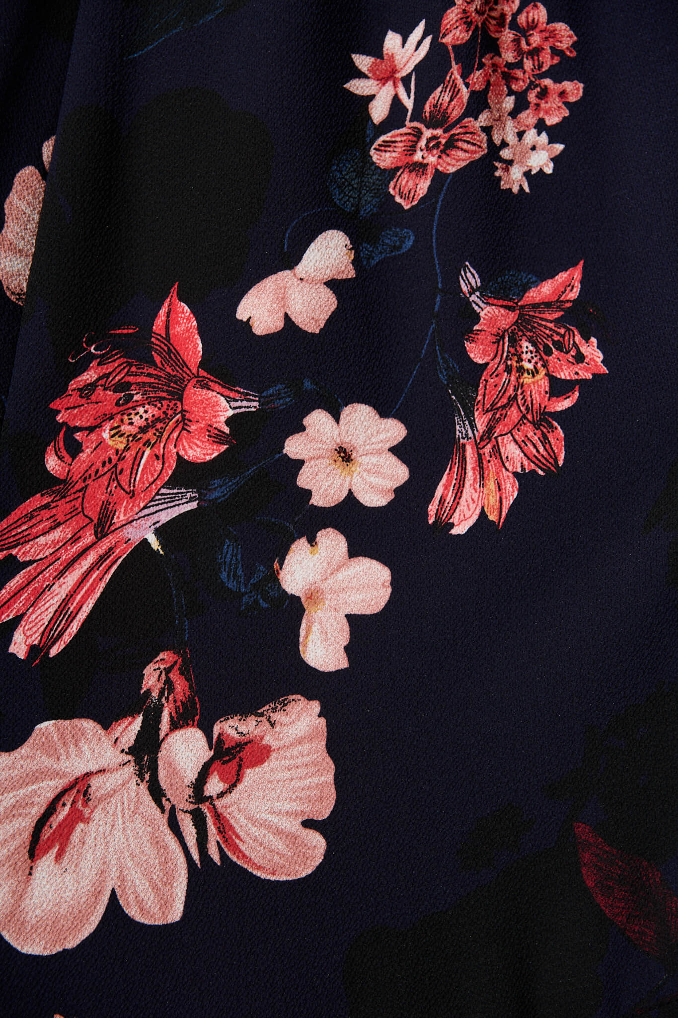 Jemimah Midi Dress In Navy With Pink And Blush Floral - Image 6
