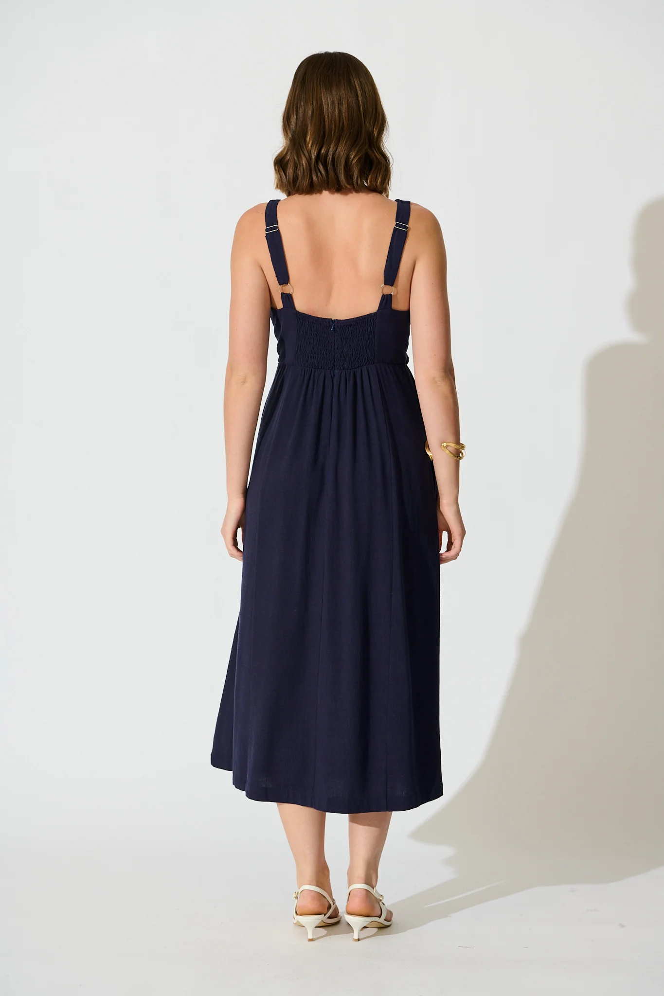 Jordie Midi Dress in Navy - Image 4