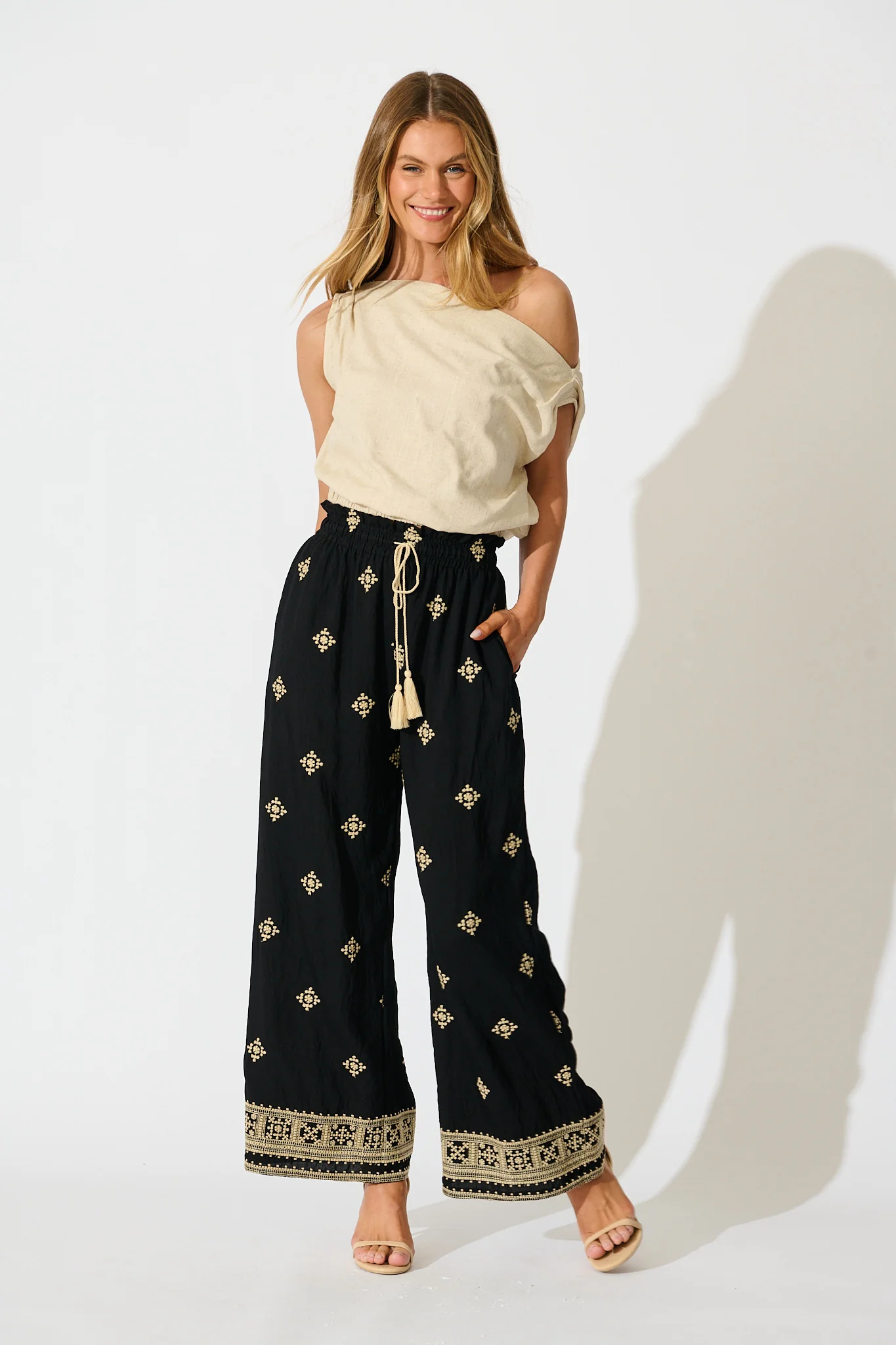 Katana Pant in Black Embroidery - Image 4
