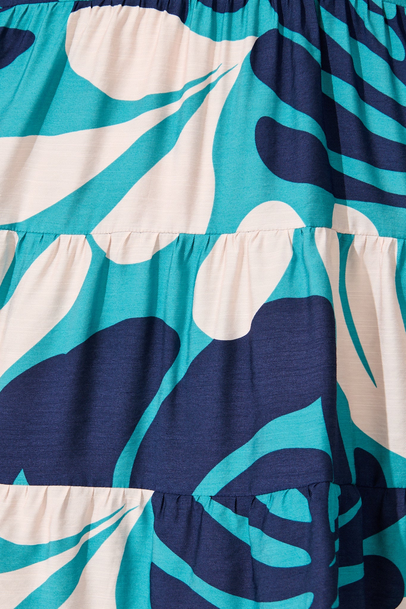 Kathleen Smock Dress in Multi Blue Print - Image 6