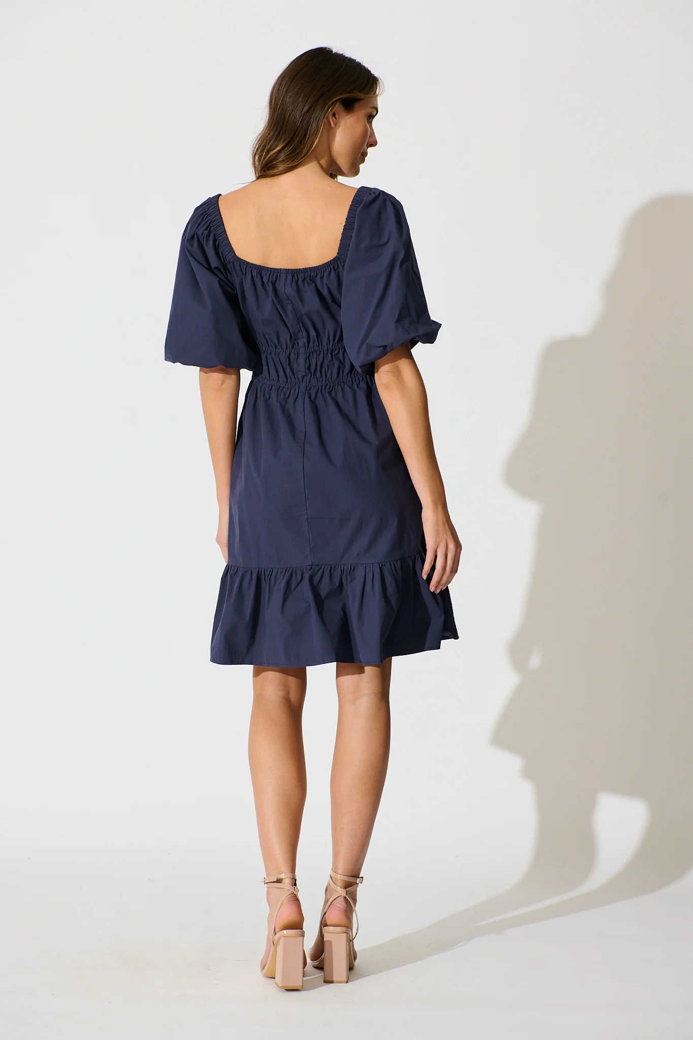 Kierah Dress in Navy Cotton - Image 4