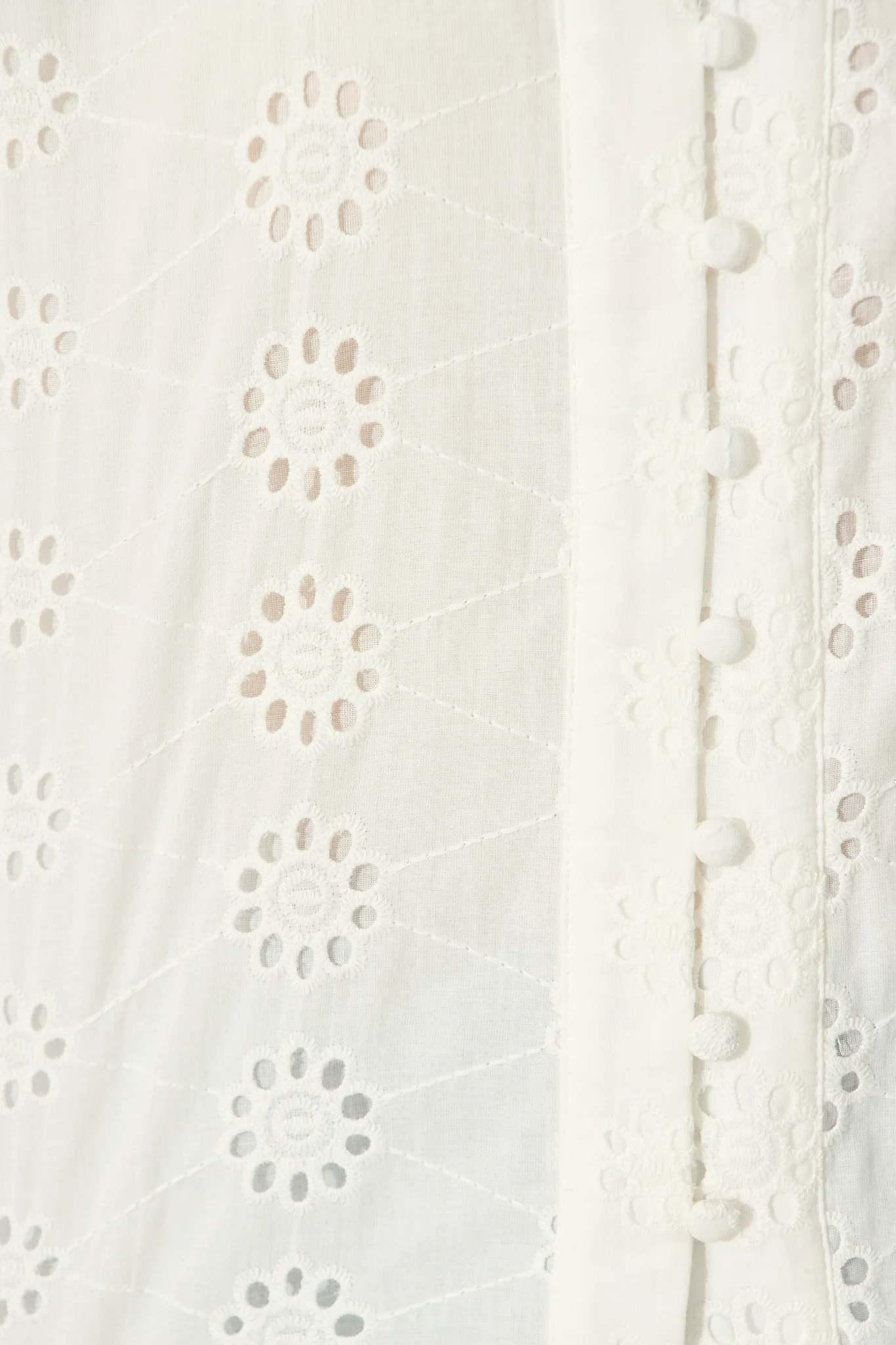 Krizza Top In White Embroidered Cotton - Image 6