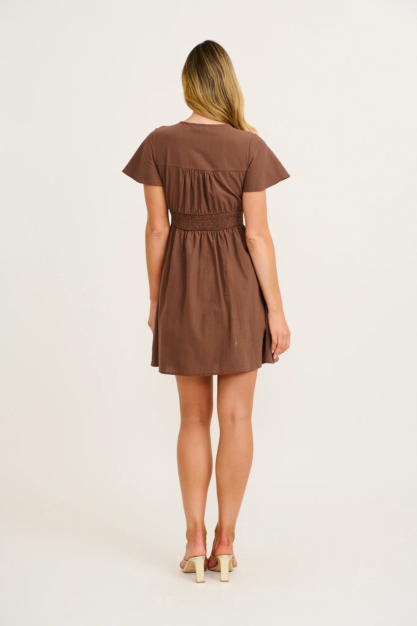 Kylana Dress in Chocolate Cotton - Image 4