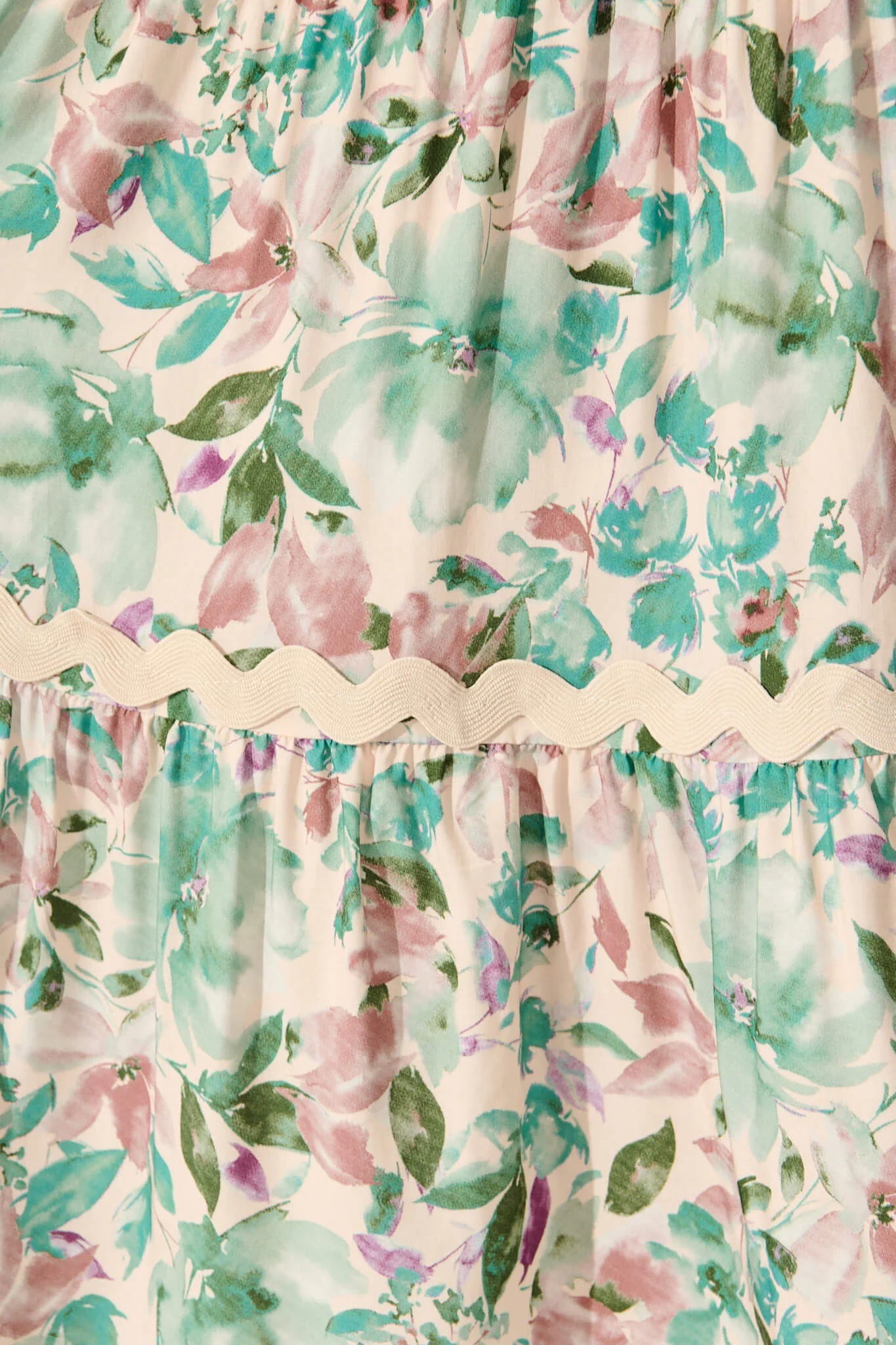 Laconia Midi Dress In White With Teal Floral - Image 6