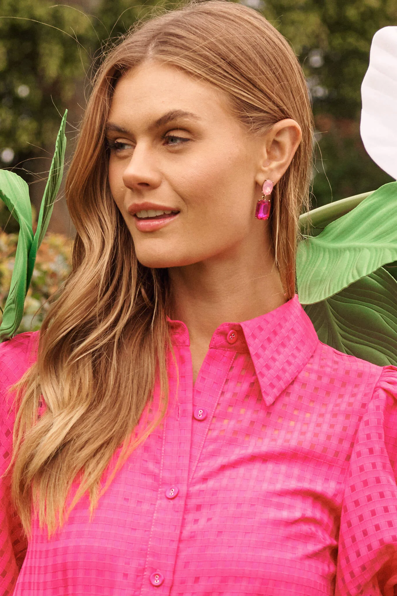 Lanier Drop Earrings In Pink - Image 2