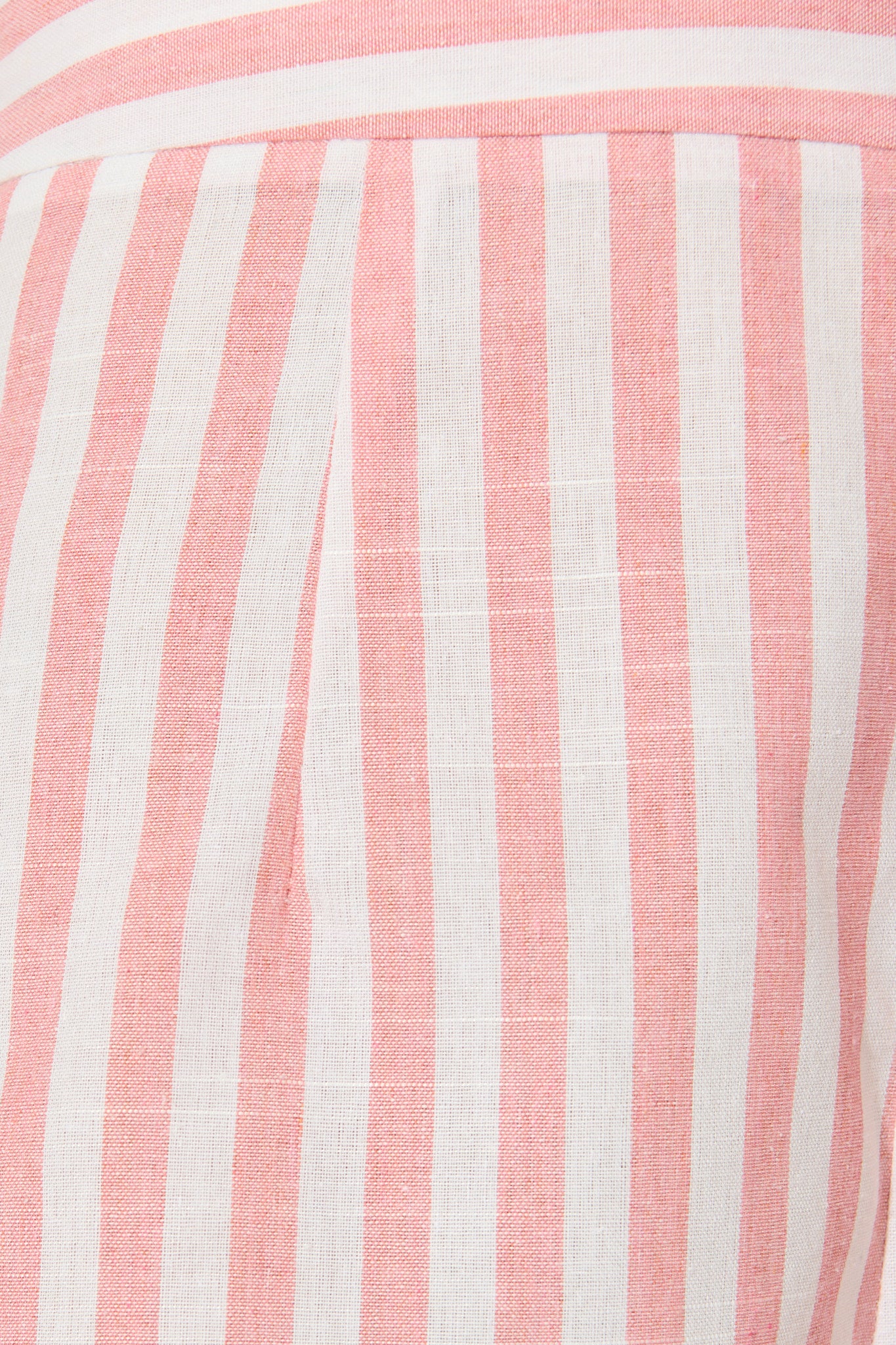 Leila Short in Pink Stripe Cotton Blend - Image 7