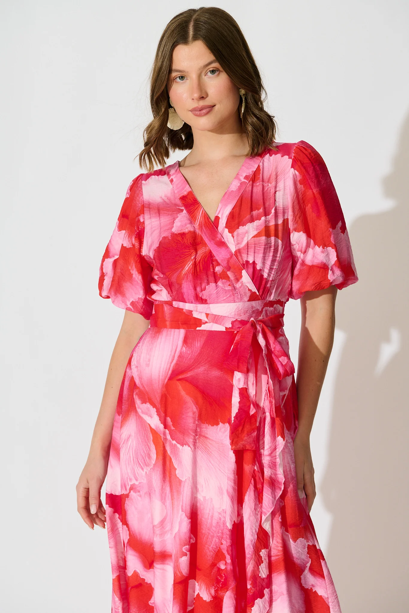 Lois Maxi Dress in Pink Watercolour Floral - Image 2