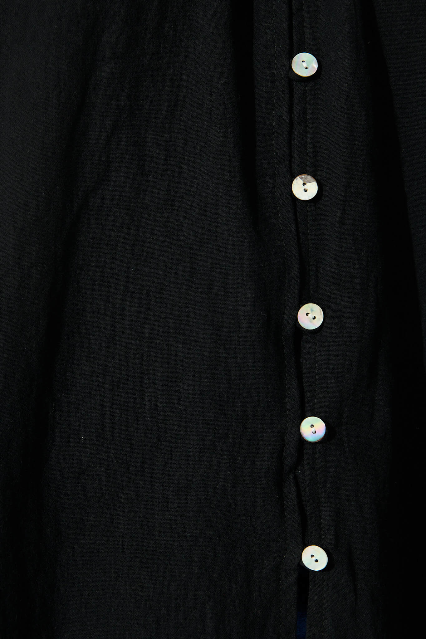 Lombard Top in Black Cotton Linen - Image 6