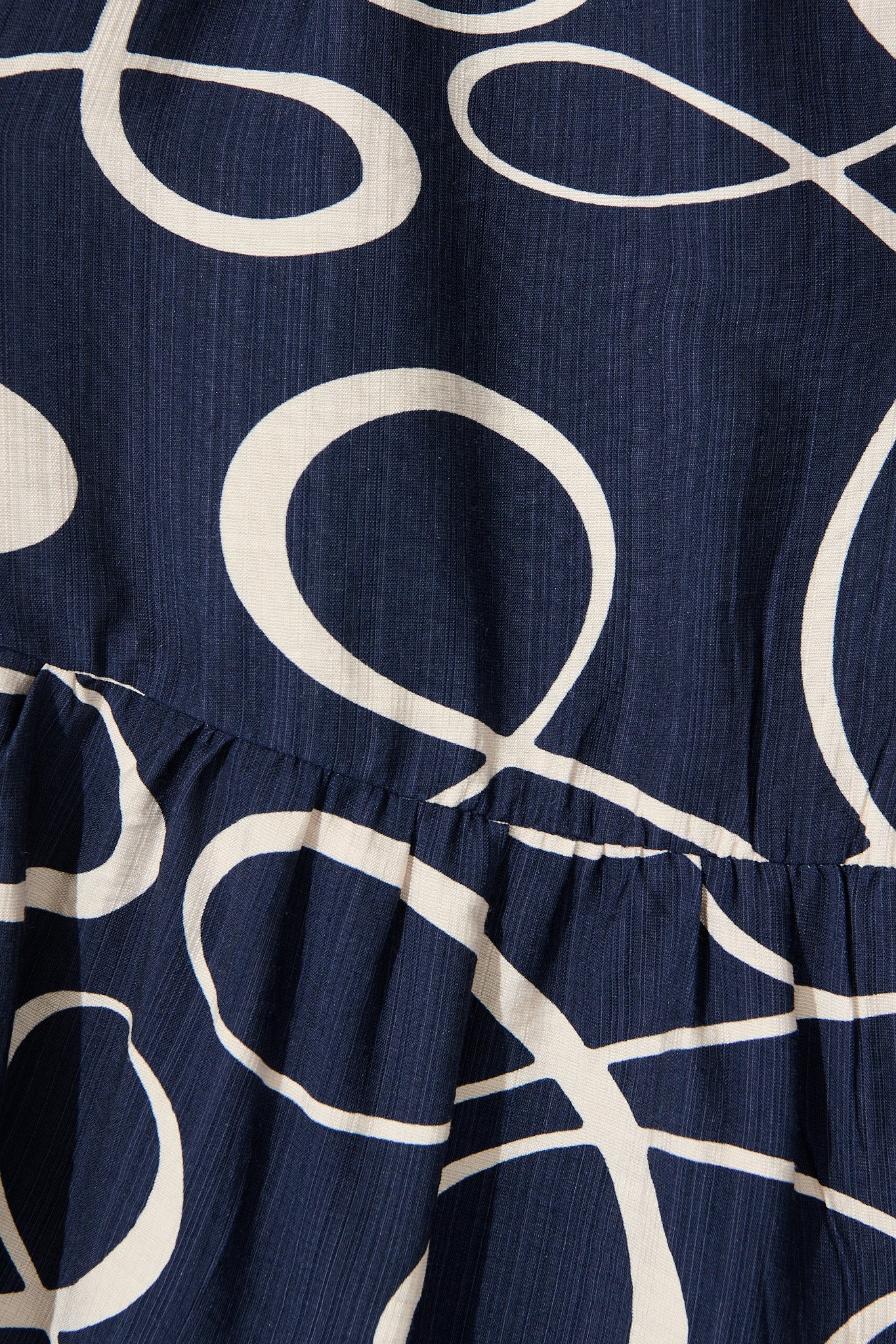 Lorena Shirt Dress in Navy Geometric Print - Image 6