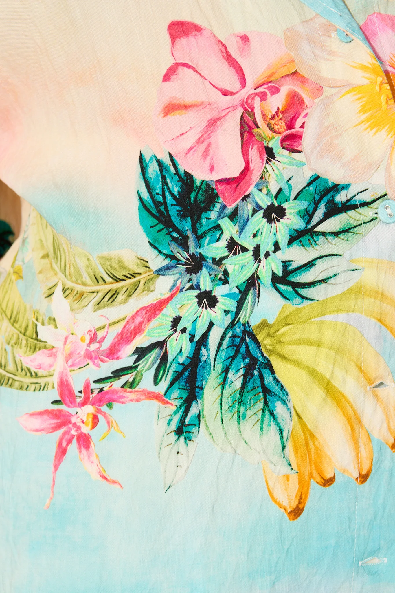Lush Style Shirt in Multi Tropical Floral Print - Image 9