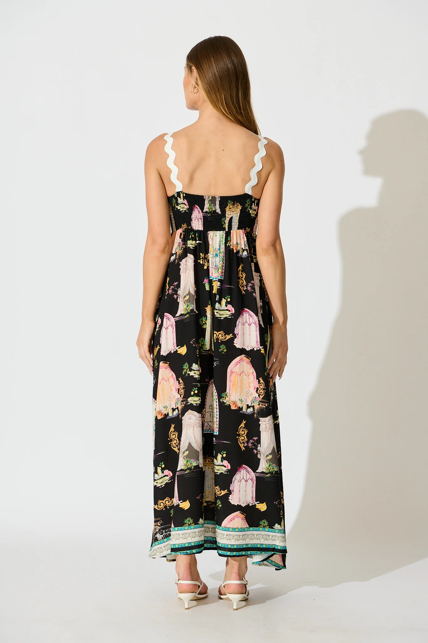 Maci Maxi Sundress in Black Multi Print - Image 4
