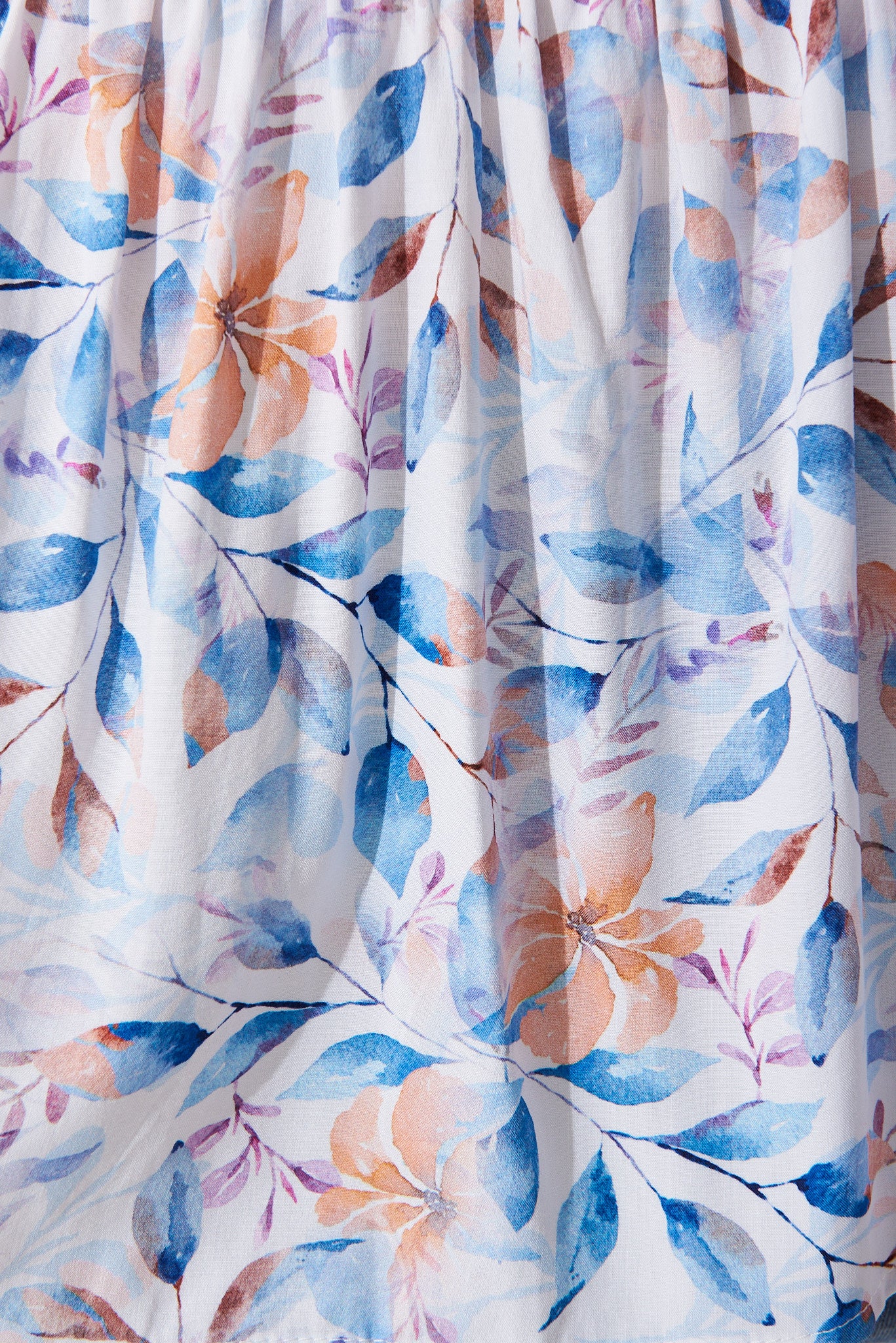 Maila Top In Blue With Peach Floral - Image 6