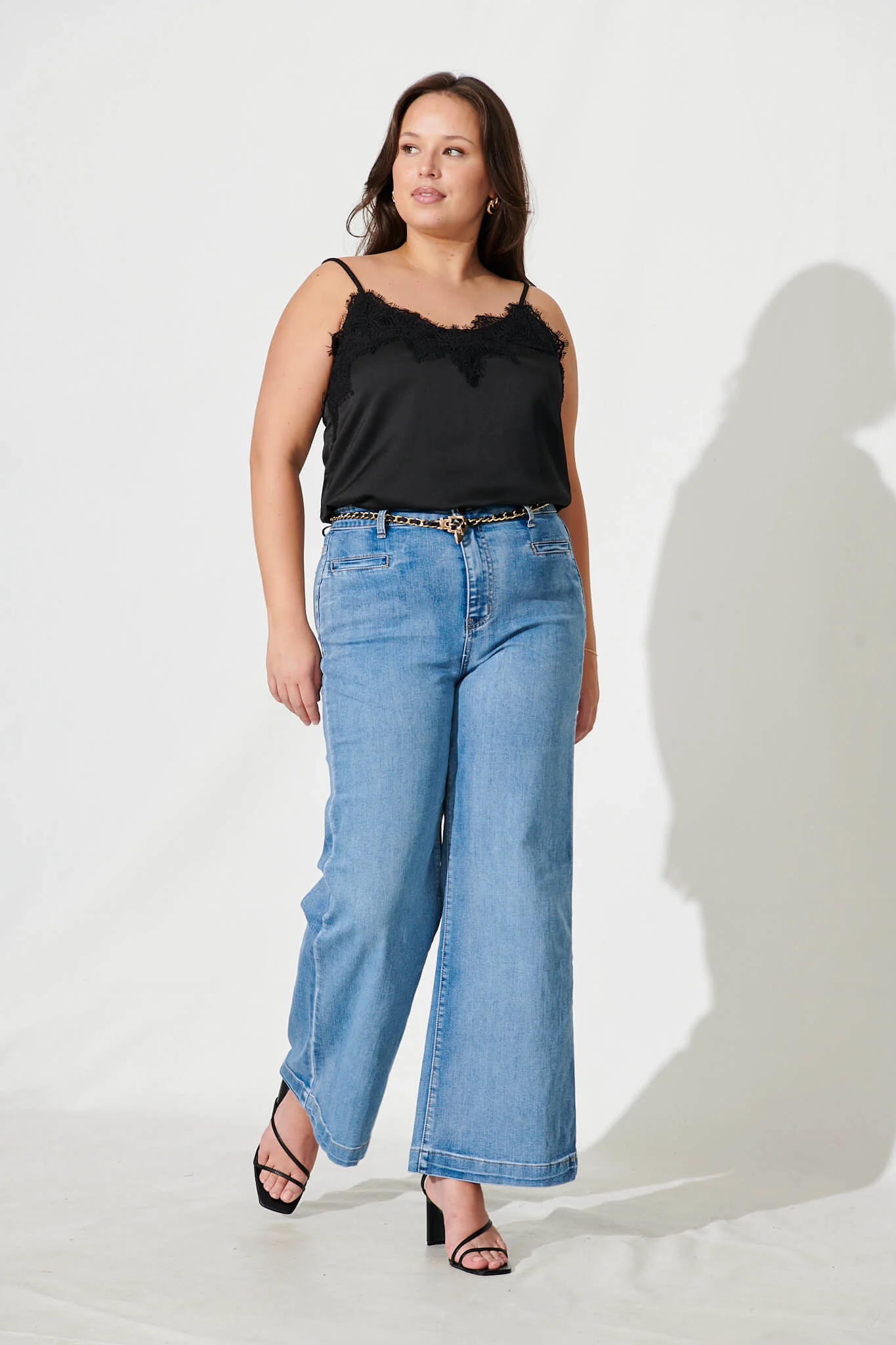 Manthis Cami Top In Black Satin - Image 8