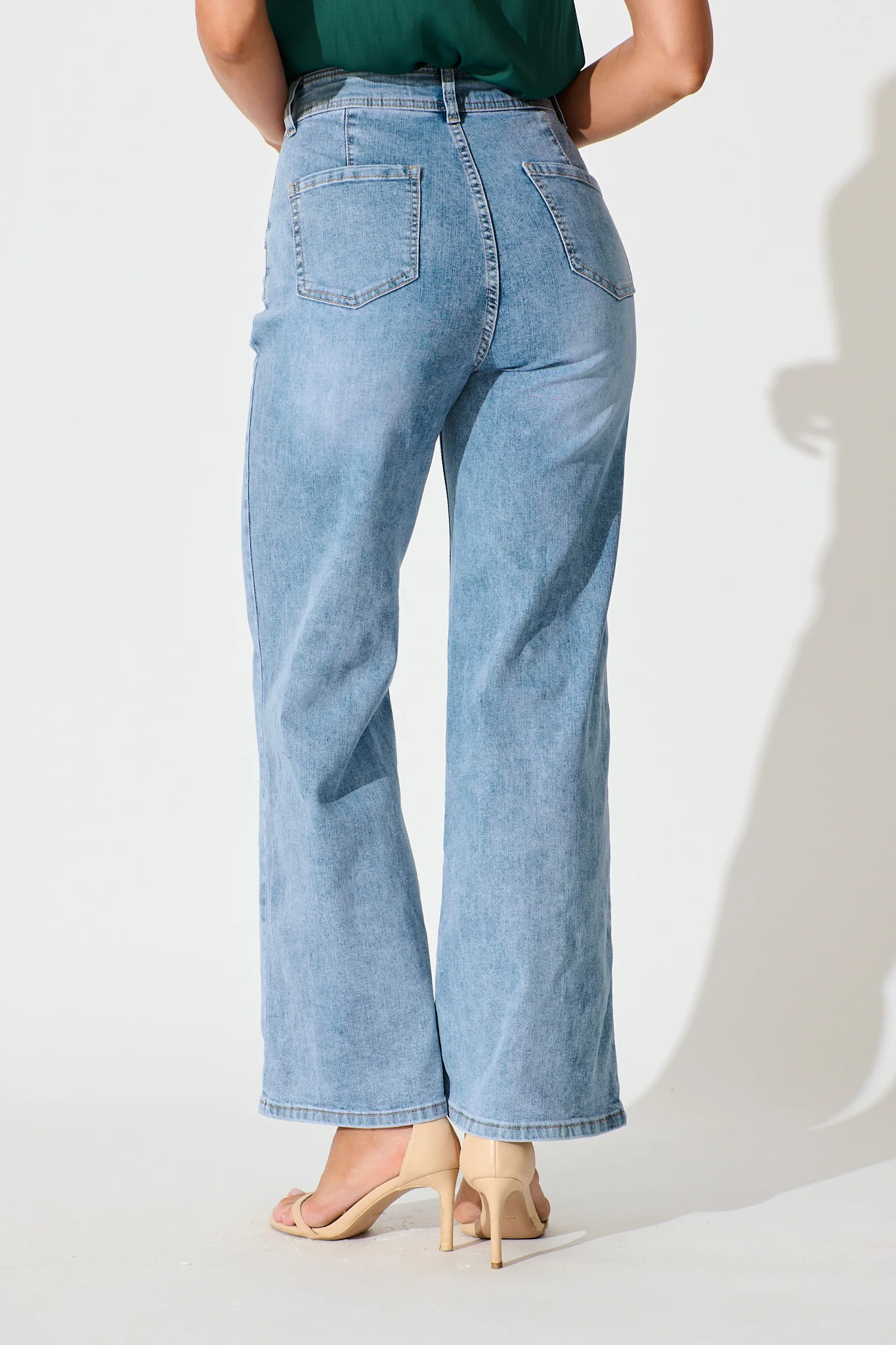 Margaret High Rise Wide Leg Jean In Light Blue Denim - Image 5