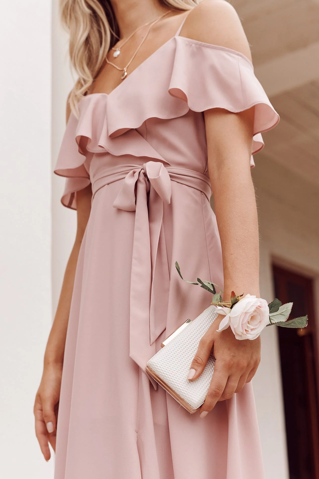 Marit Maxi Dress in Blush - Image 15