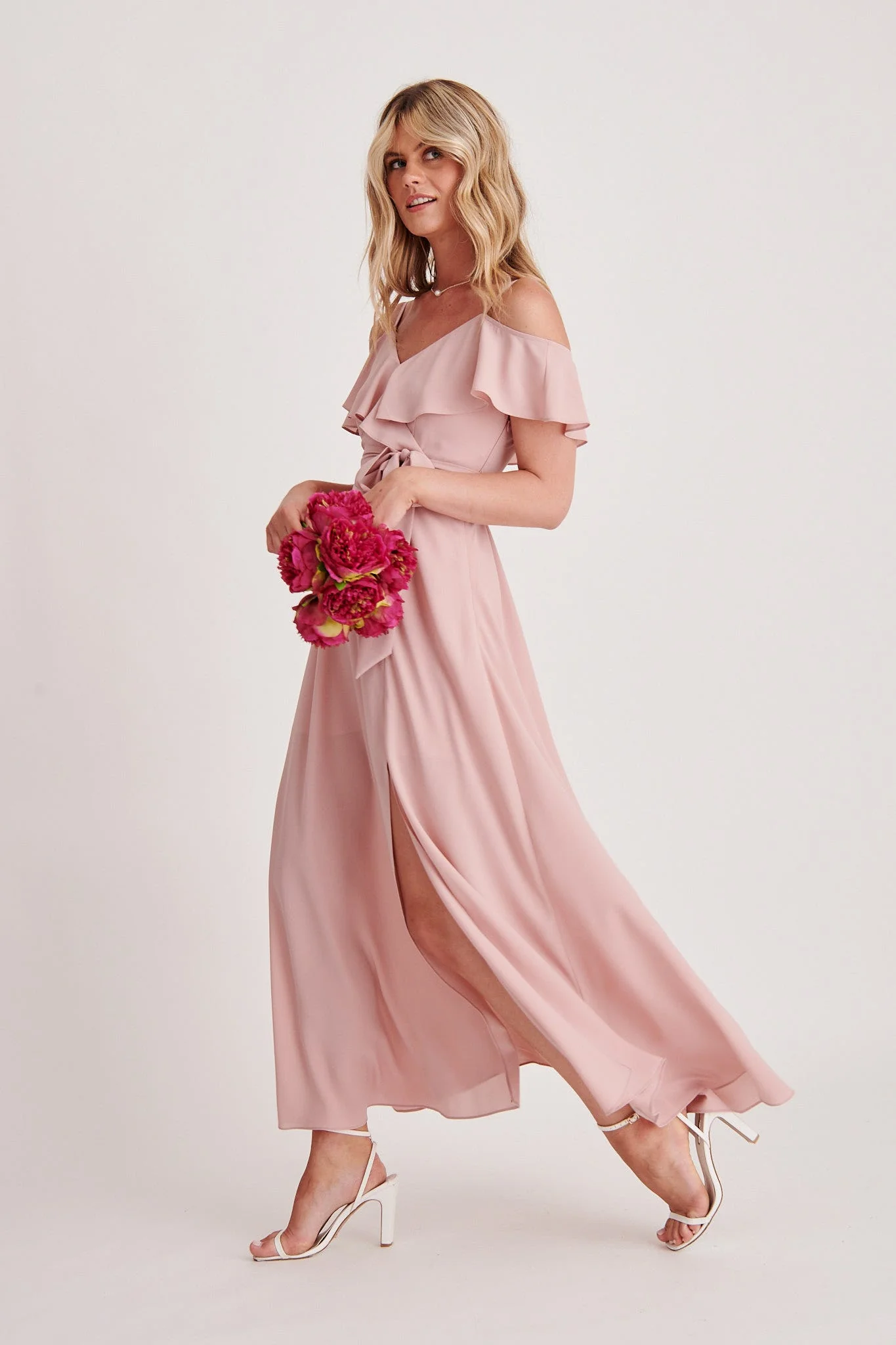 Marit Maxi Dress in Blush - Image 7
