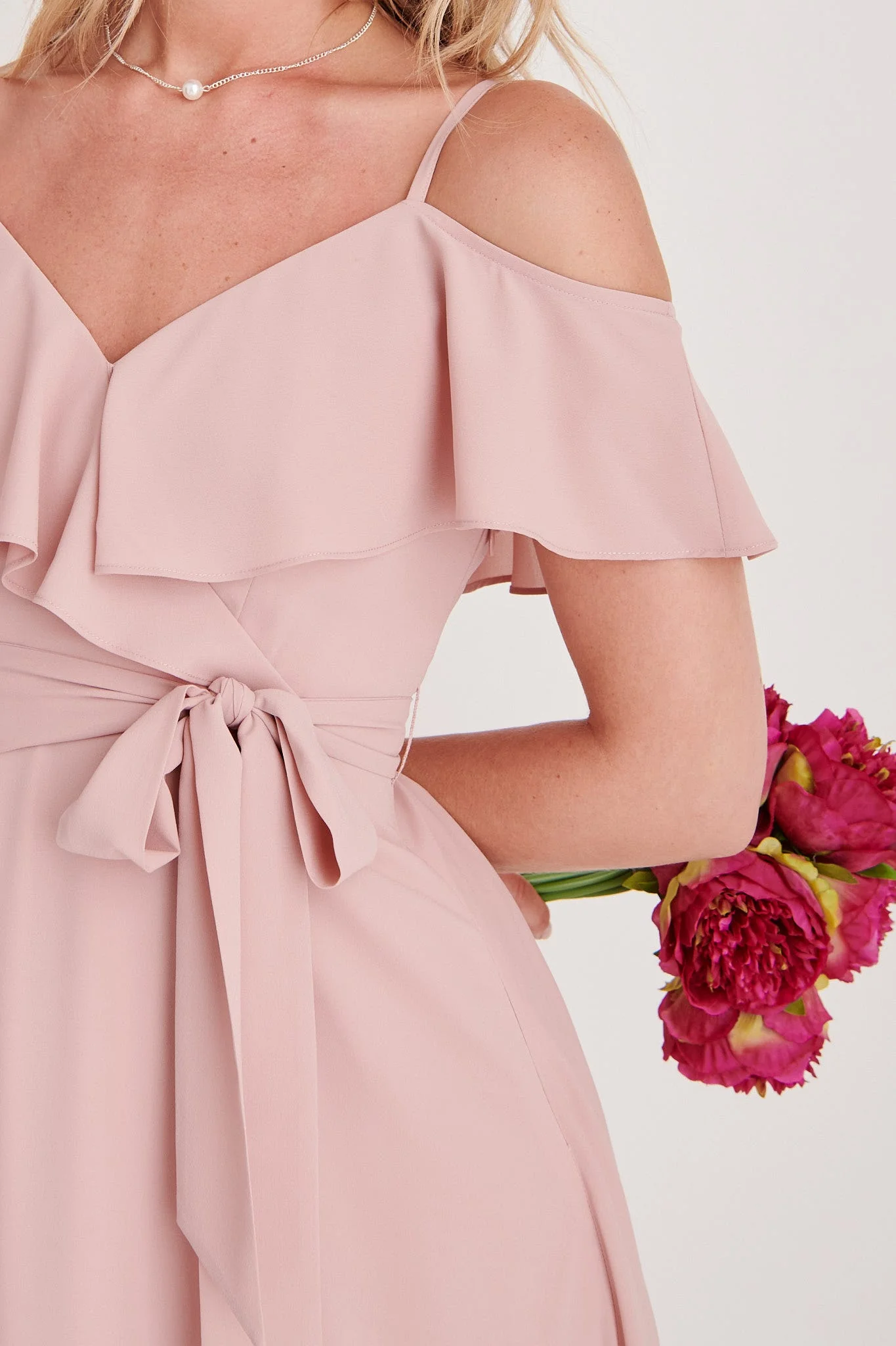 Marit Maxi Dress in Blush - Image 9