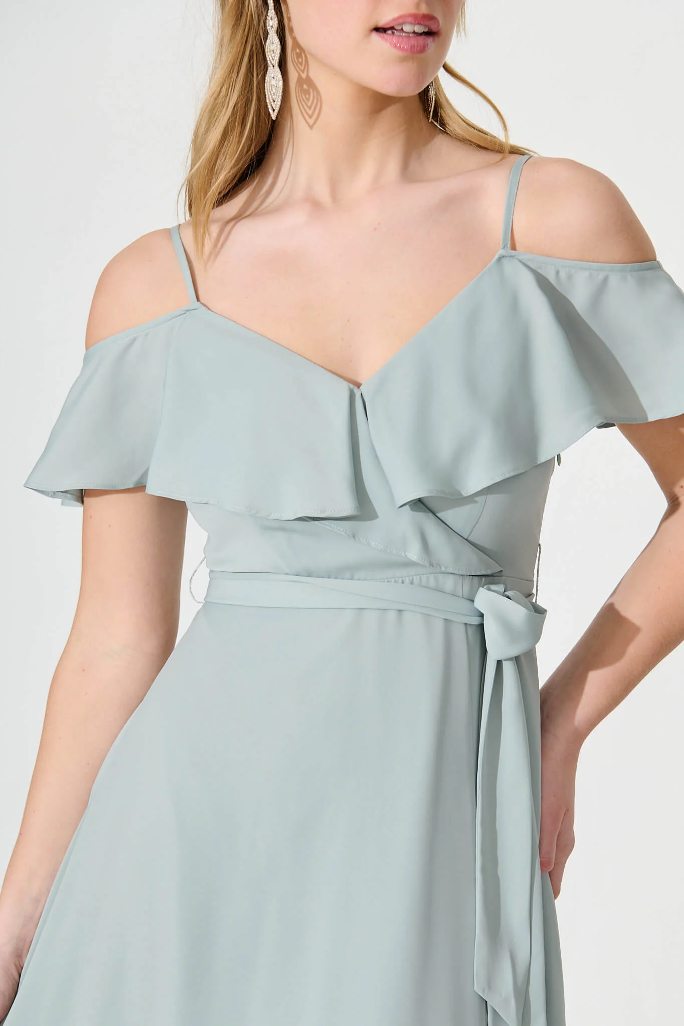 Marit Maxi Dress In Sage Green - Image 8