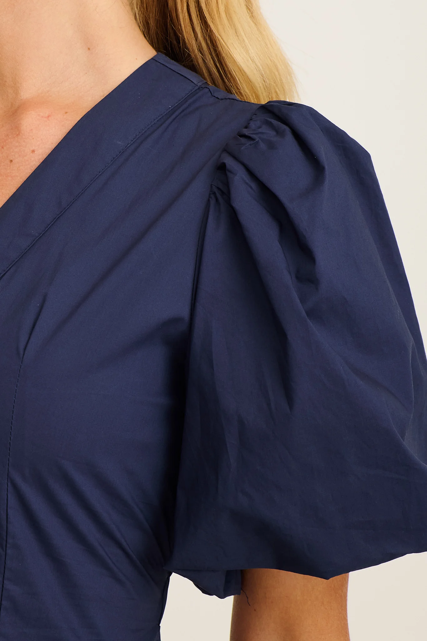 Marna Maxi Dress in Navy Cotton - Image 5
