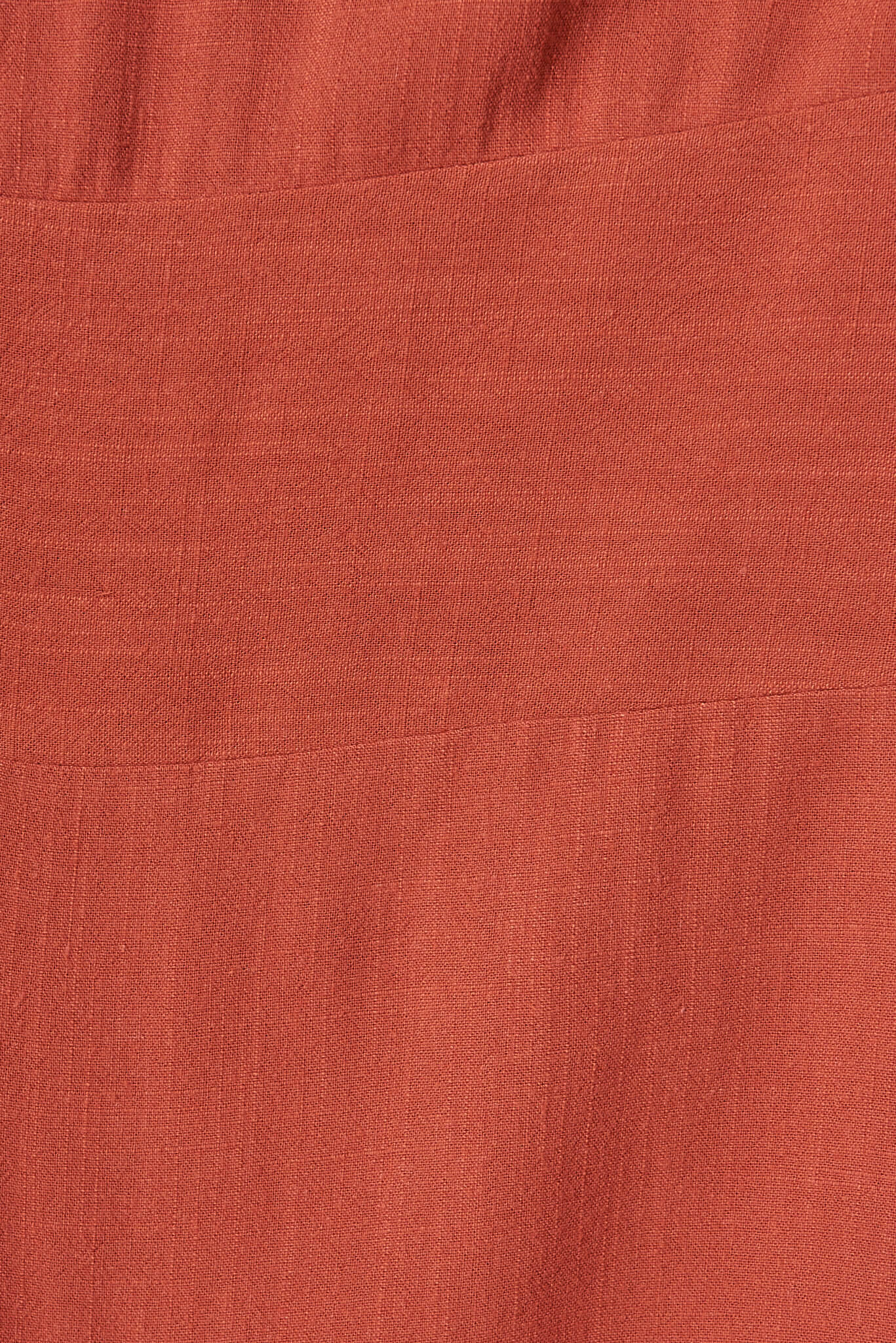Mary Midi Dress In Rust Linen Blend - Image 6