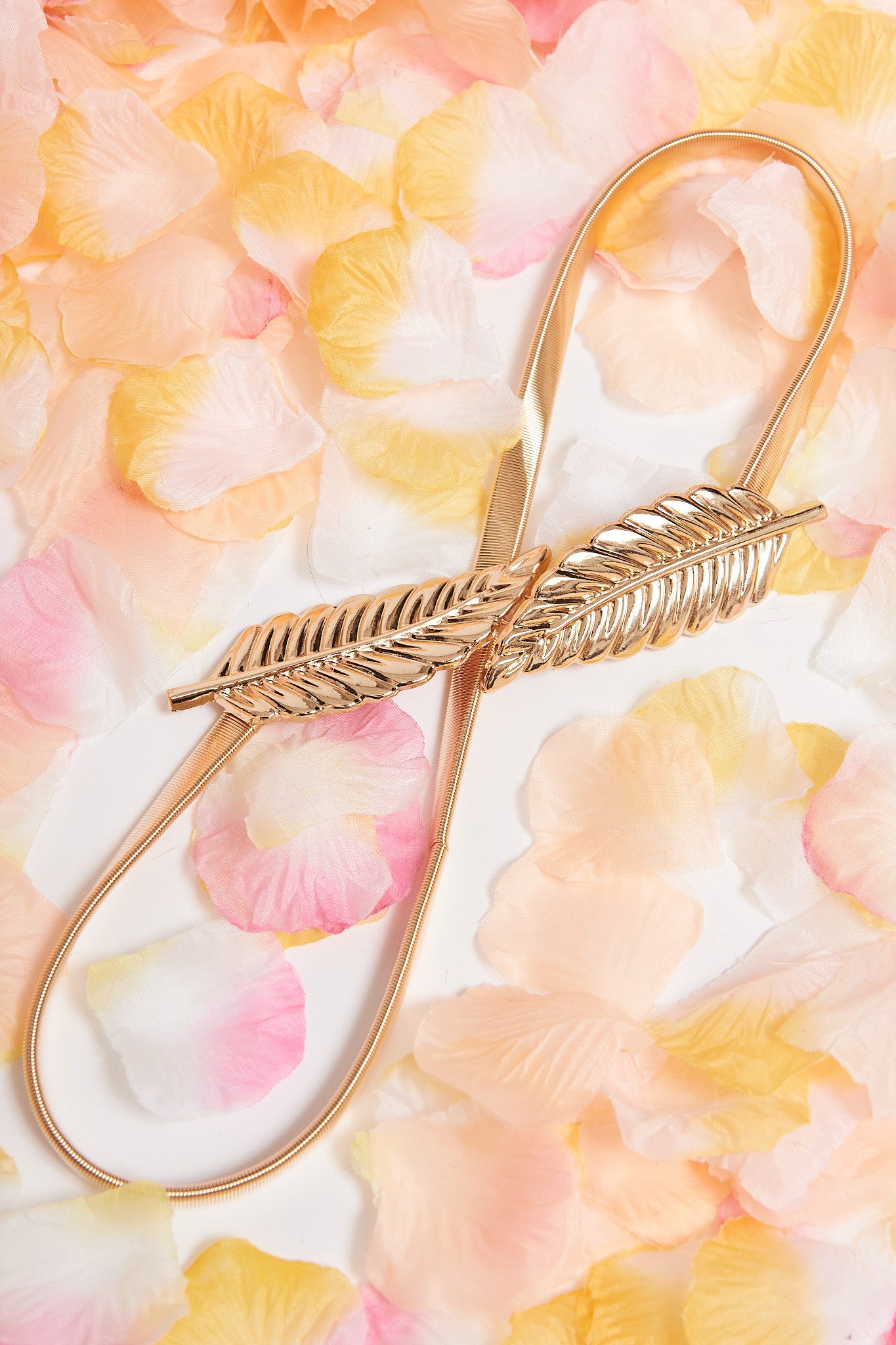 Melissa Leaf Stretch Belt In Gold - Image 4