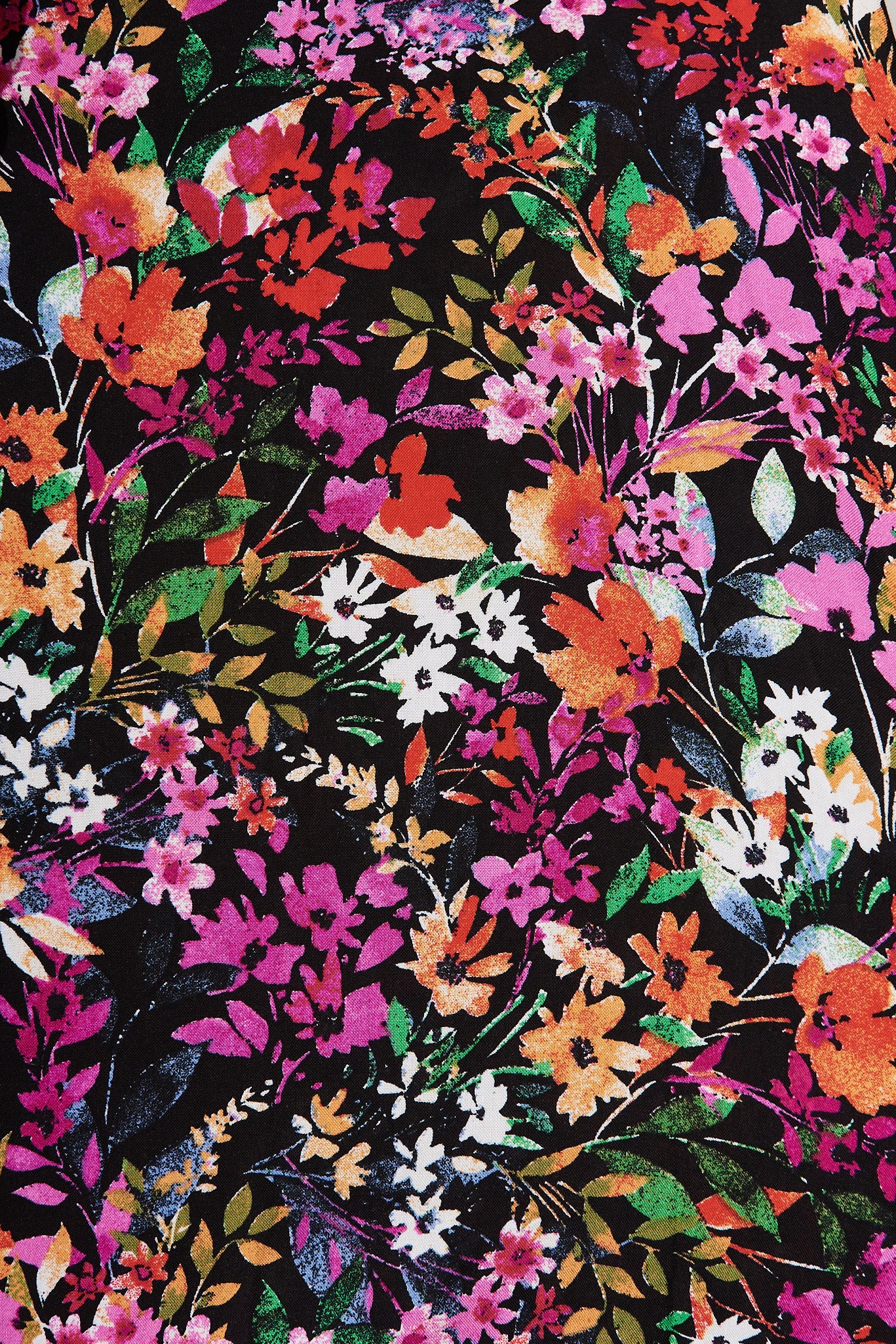 Melody Midi Dress In Black Multi Floral - Image 6